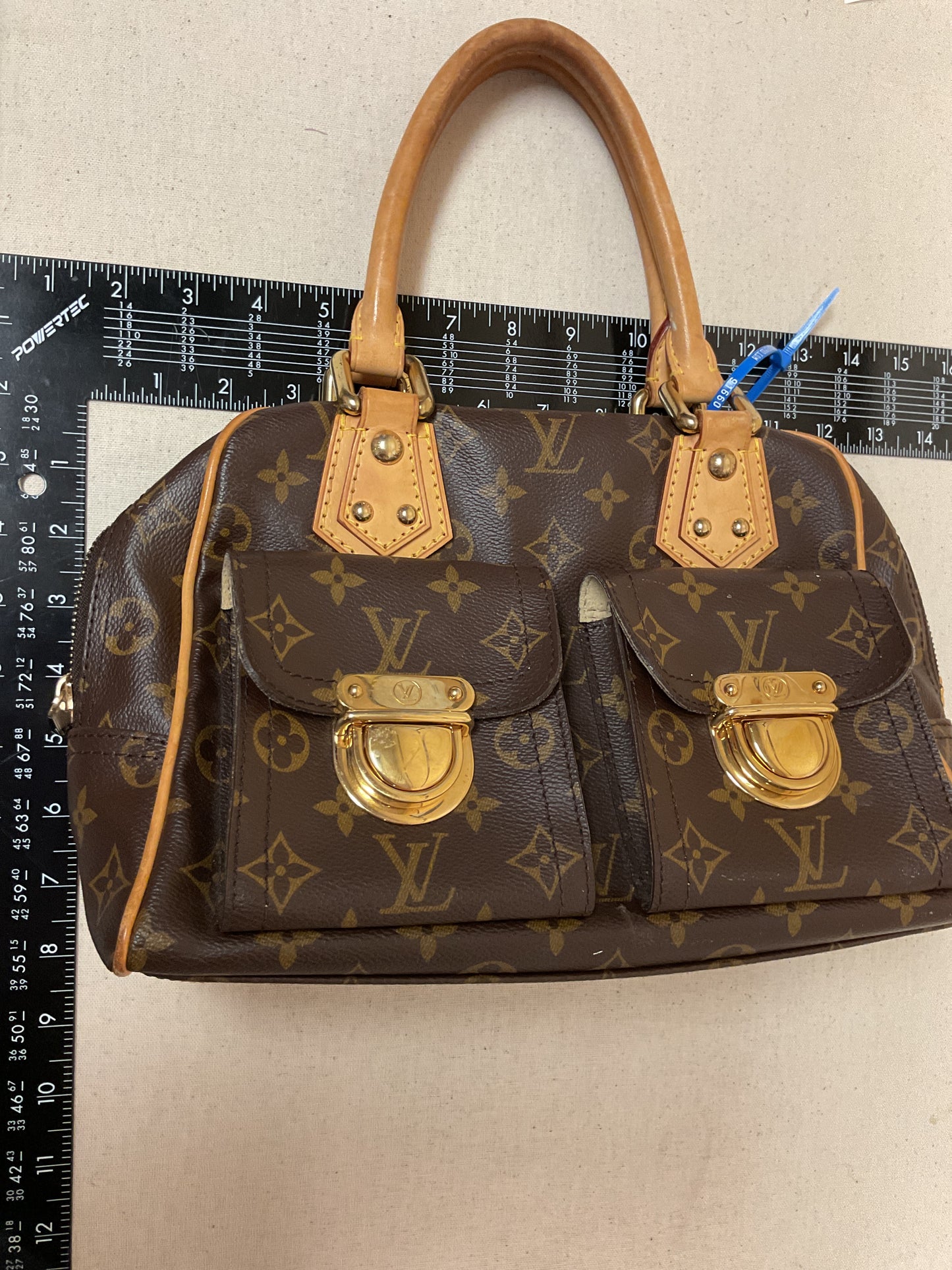 Handbag Luxury Designer By Louis Vuitton In Brown, Size:Medium