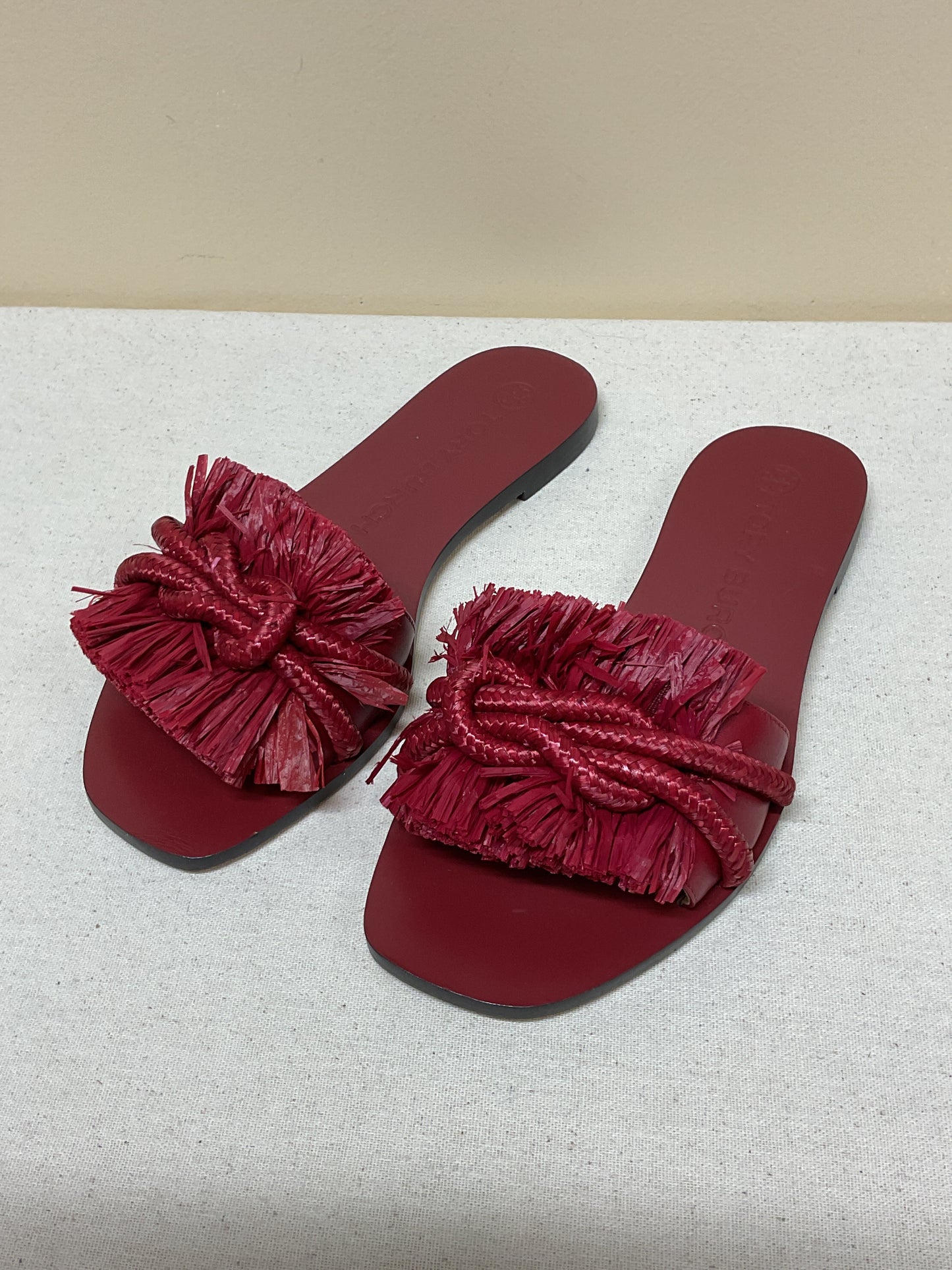 Sandals Designer By Tory Burch In Red, Size:7