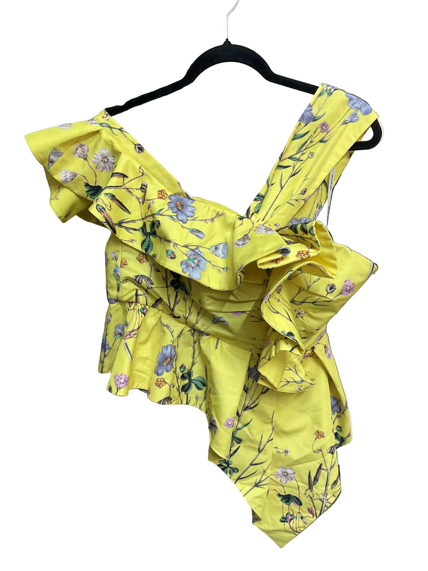 Blouse Sleeveless By Cma In Yellow, Size:10