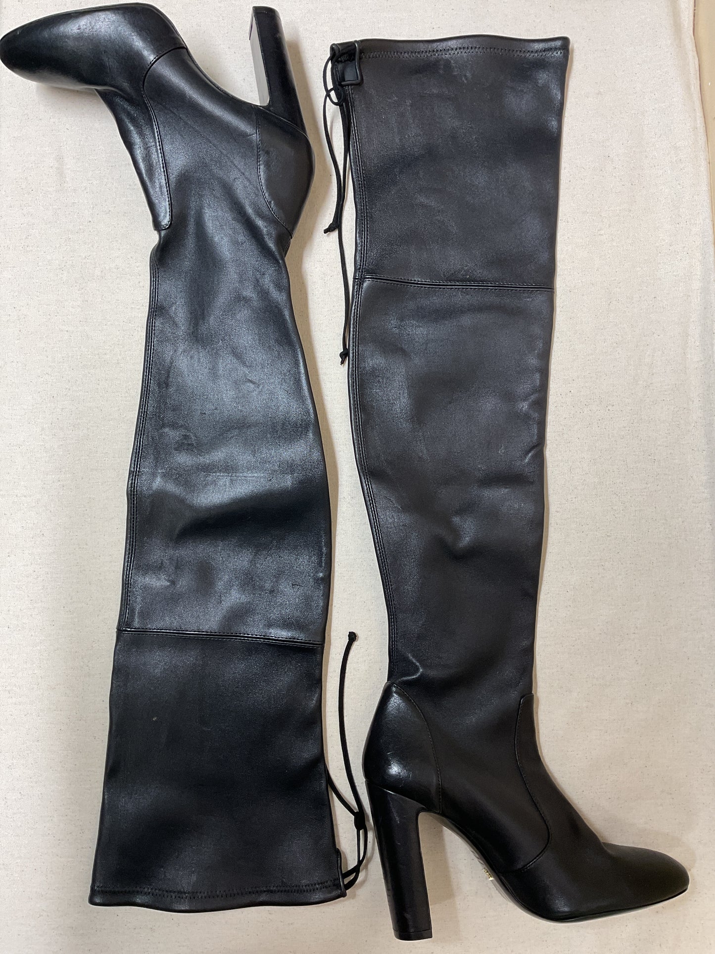 Boots Designer By Stuart Weitzman In Black, Size:9