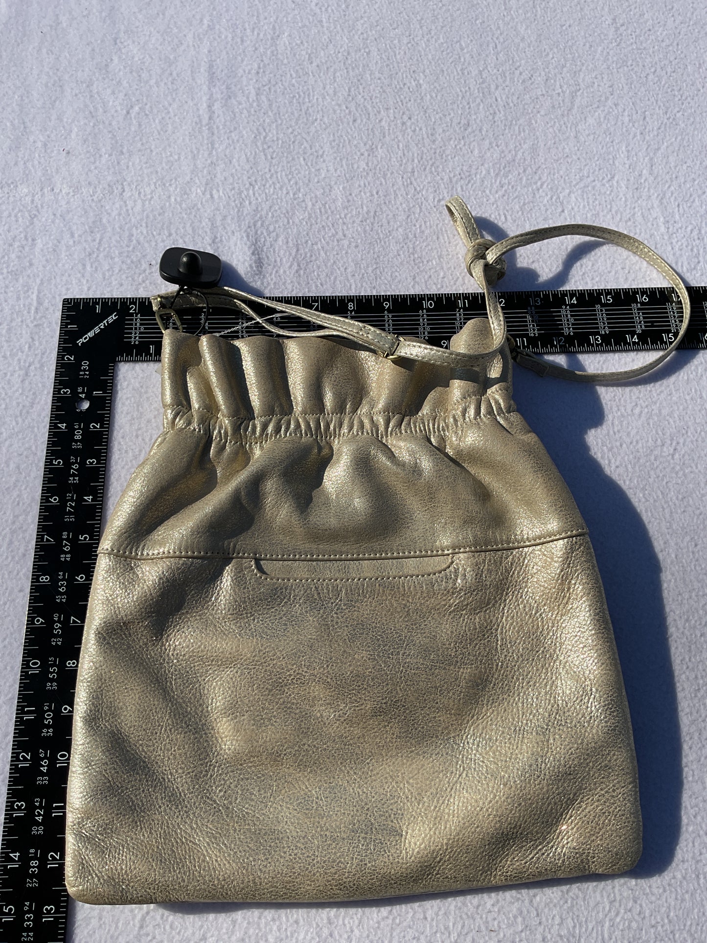 Handbag Leather By Hobo Intl In Gold, Size:Medium
