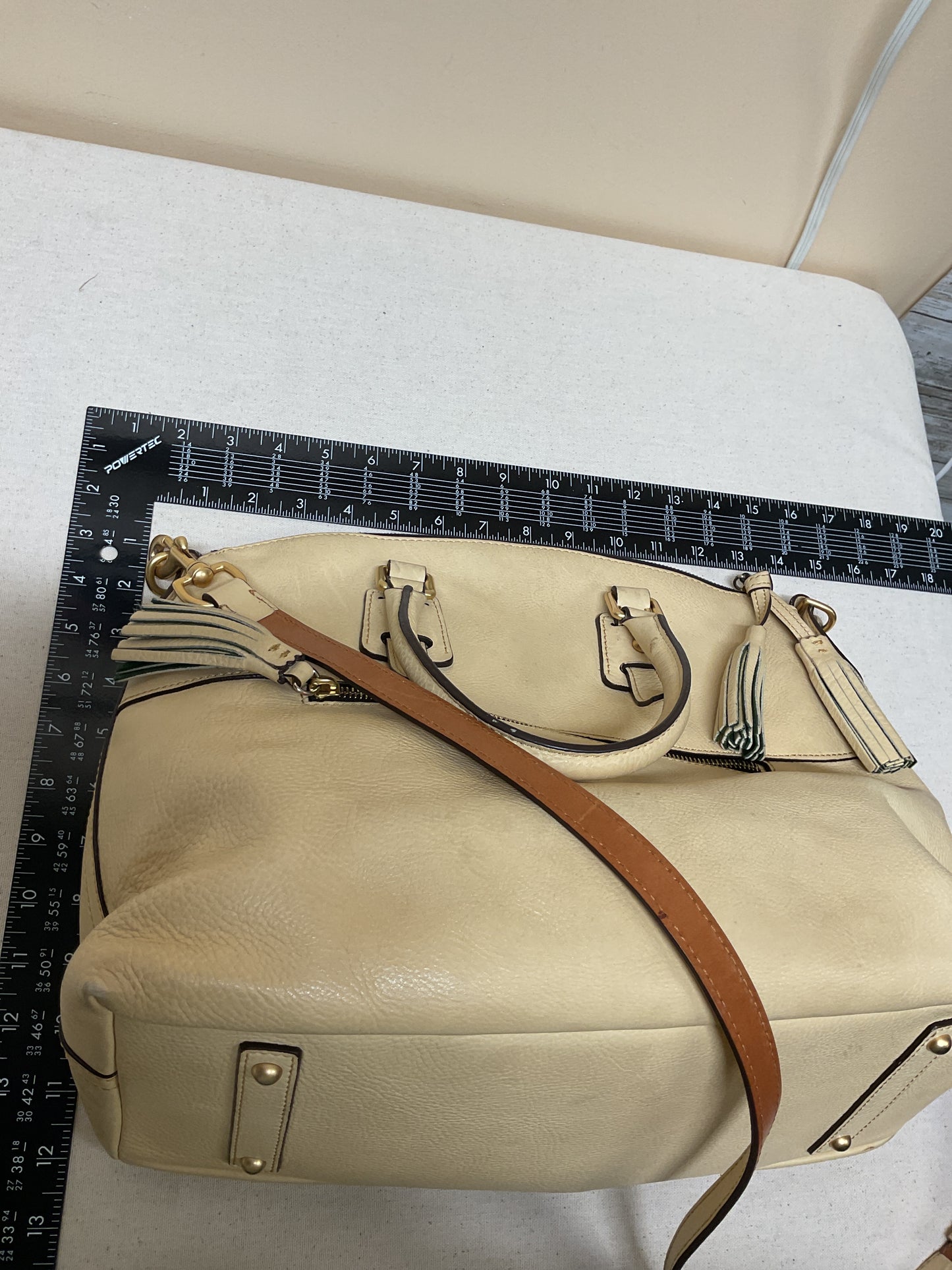 Handbag Designer By Dooney And Bourke In Tan, Size:Large