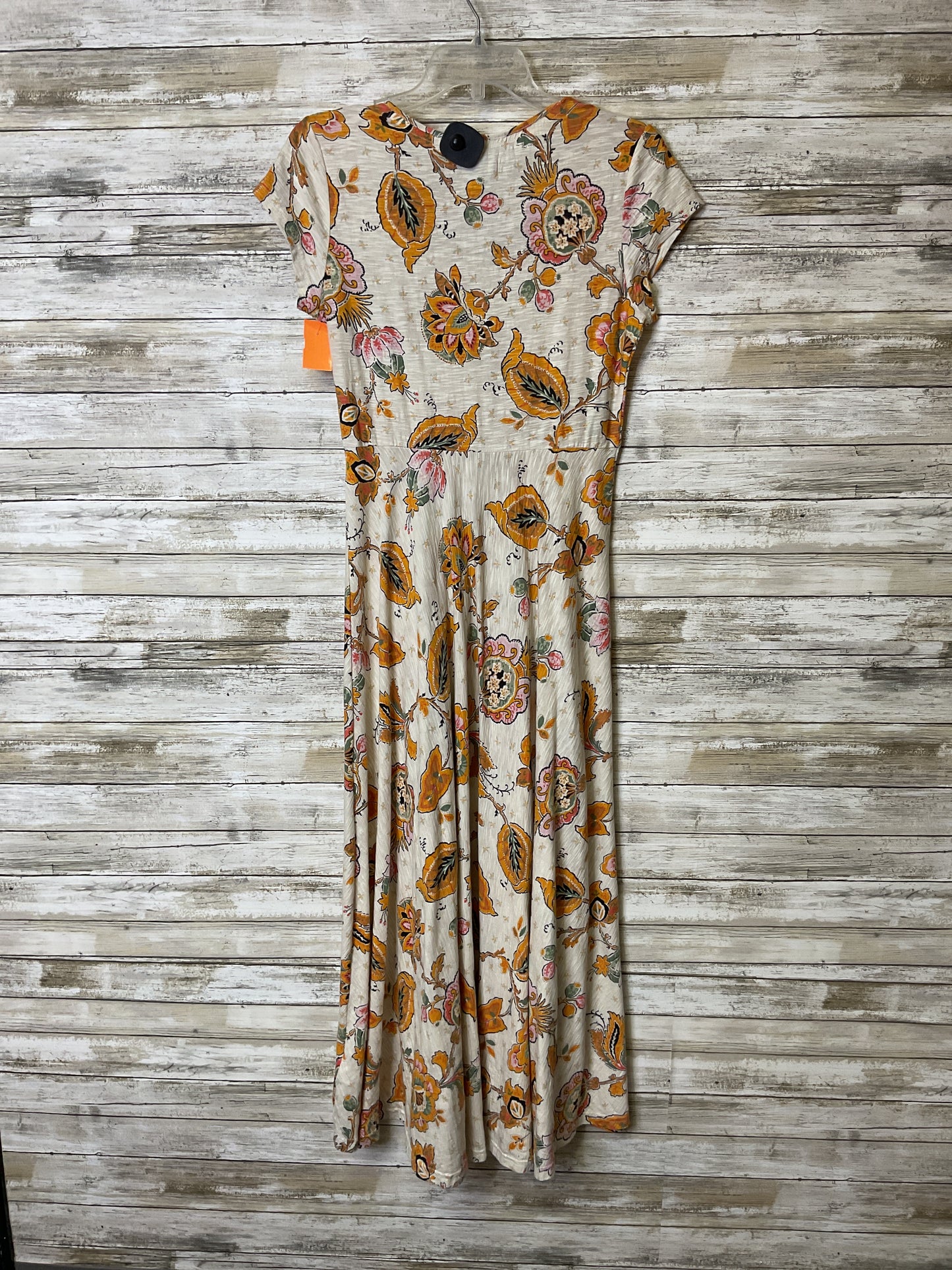 Dress Casual Maxi By Chaps In Cream & Orange, Size:Sp