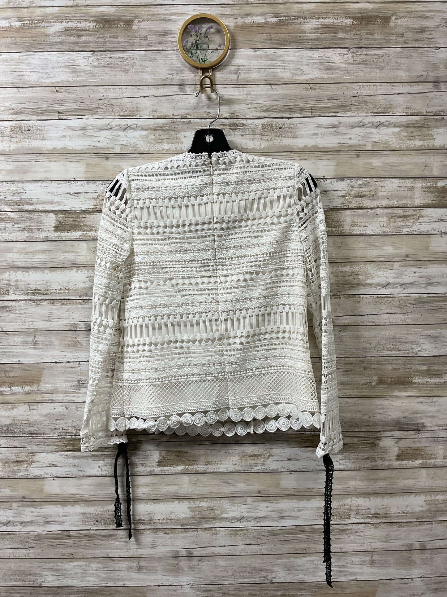 Blouse Ls By Cma In Ivory, Size:Xs