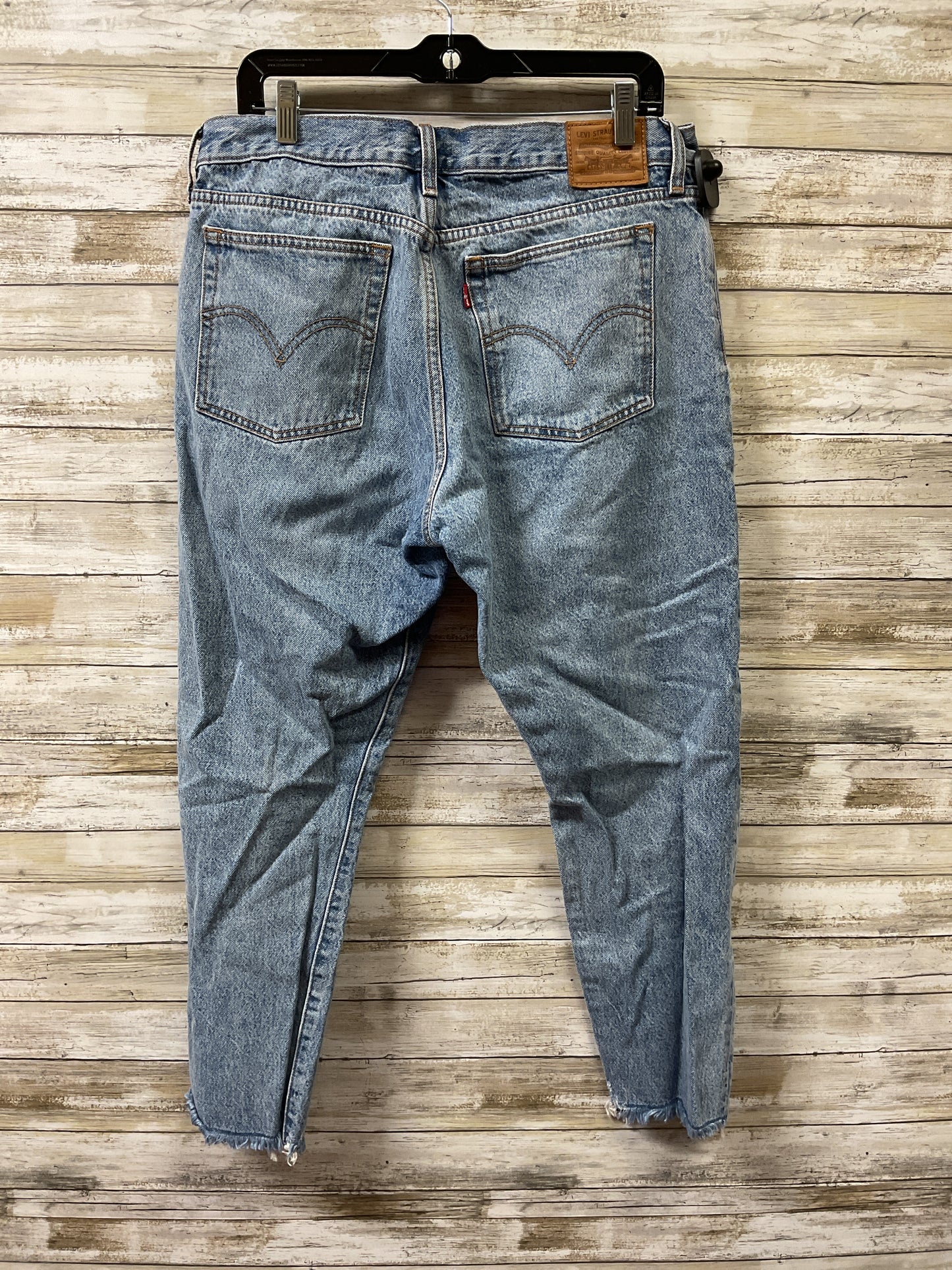 Jeans Straight By Levis In Blue Denim, Size:14