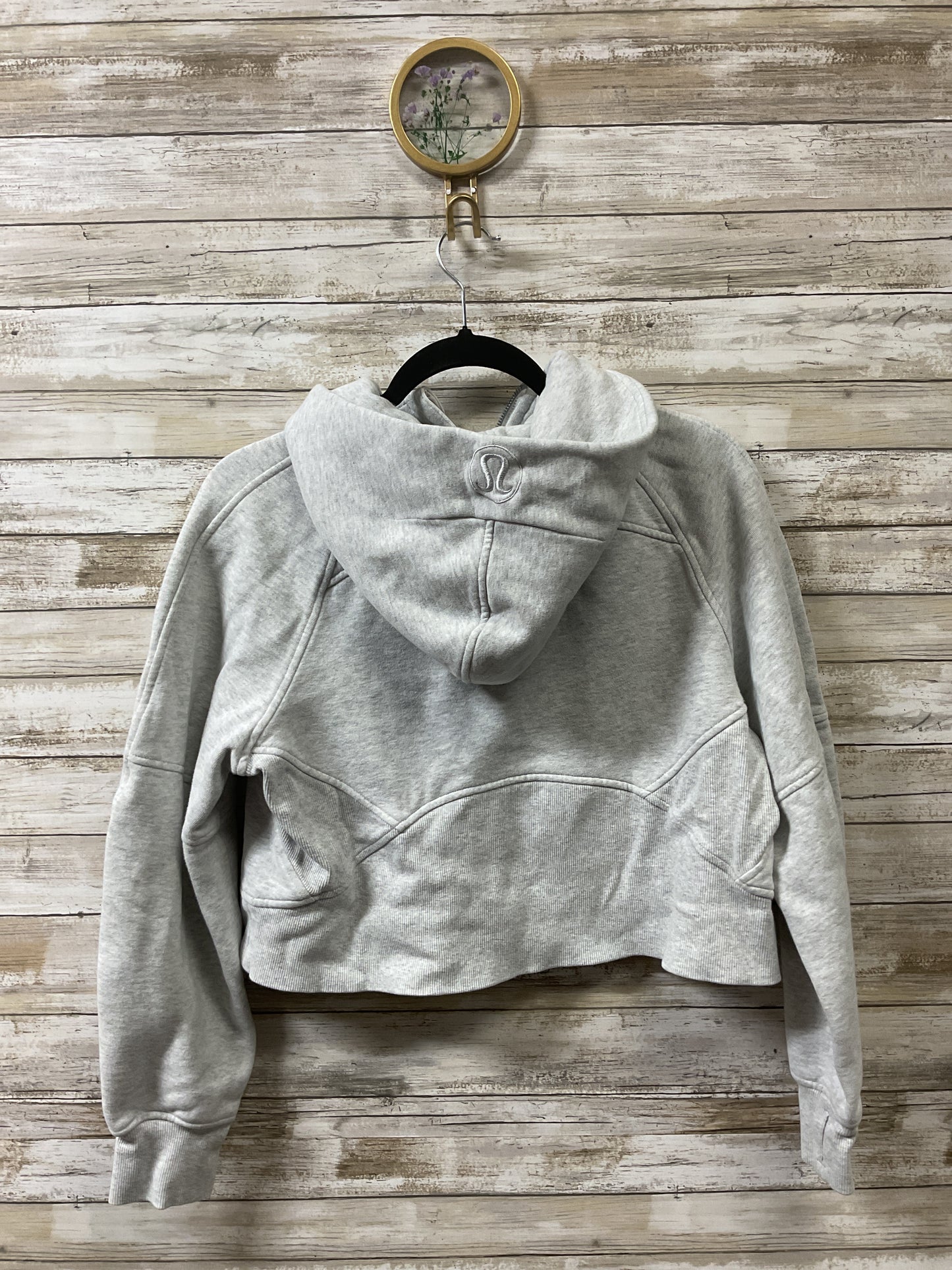 Athletic Jacket By Lululemon In Grey, Size:Xs