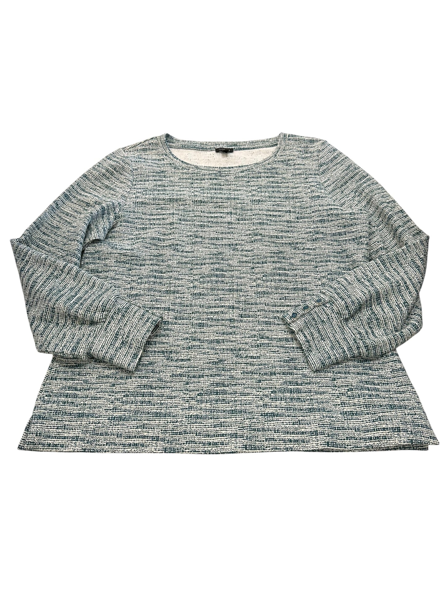 Top Ls By Talbots In Green & White, Size:L