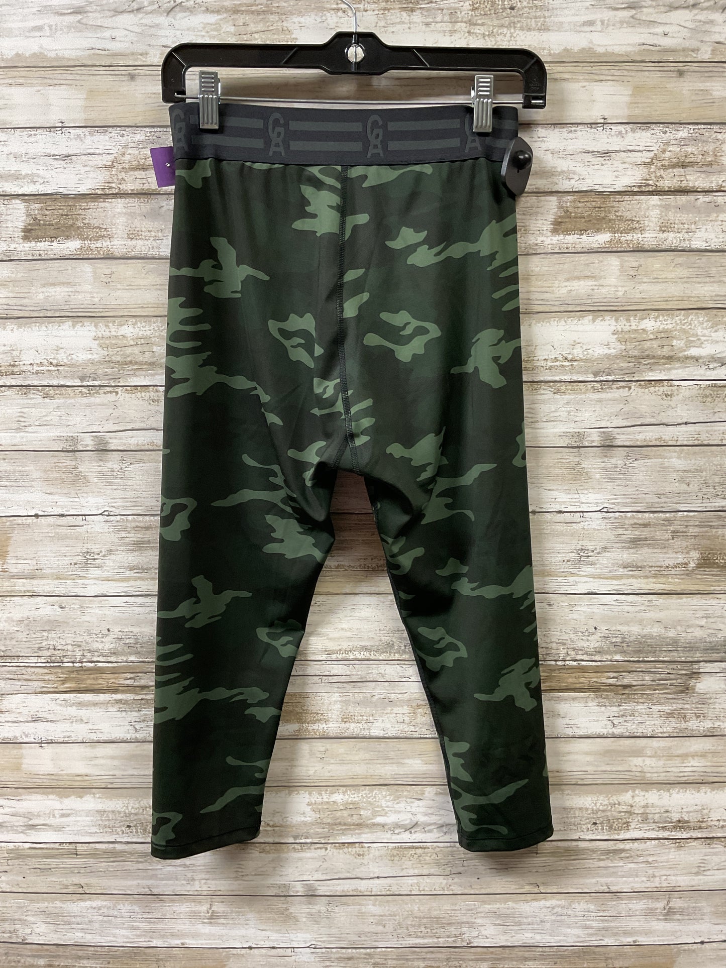Athletic Leggings Capris By Good American In Camouflage Print, Size:L