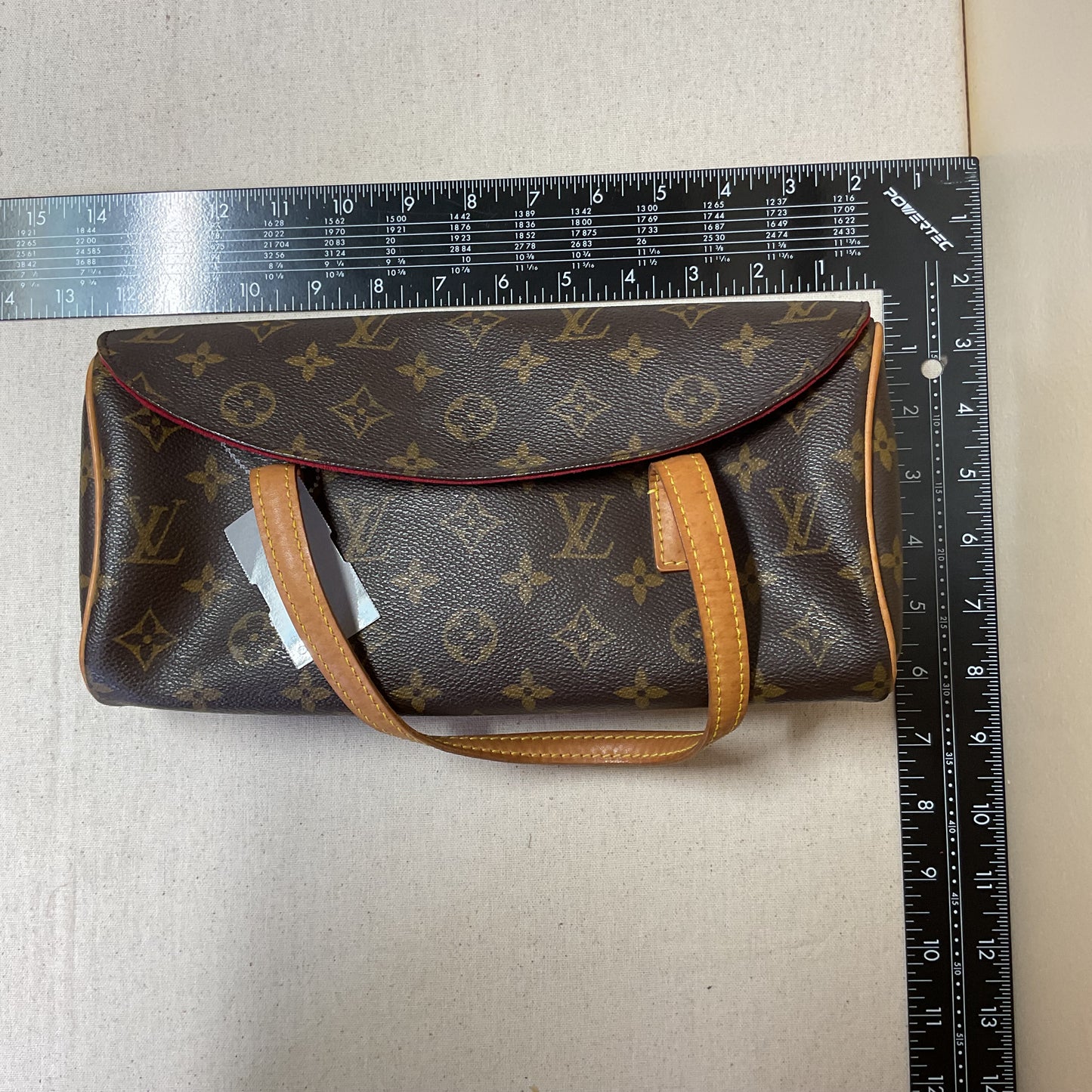 Handbag Luxury Designer By Louis Vuitton In Brown, Size:Small