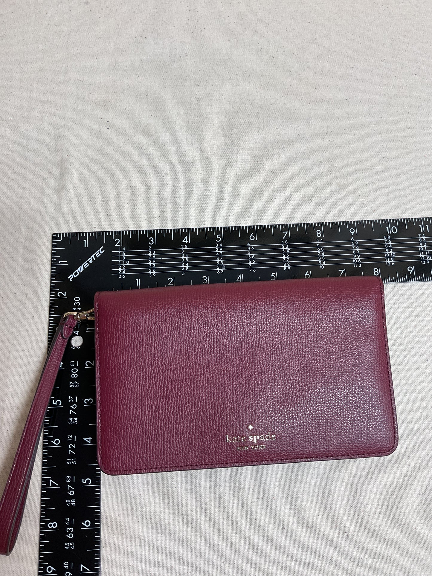 Wristlet Designer By Kate Spade In Maroon, Size:Medium