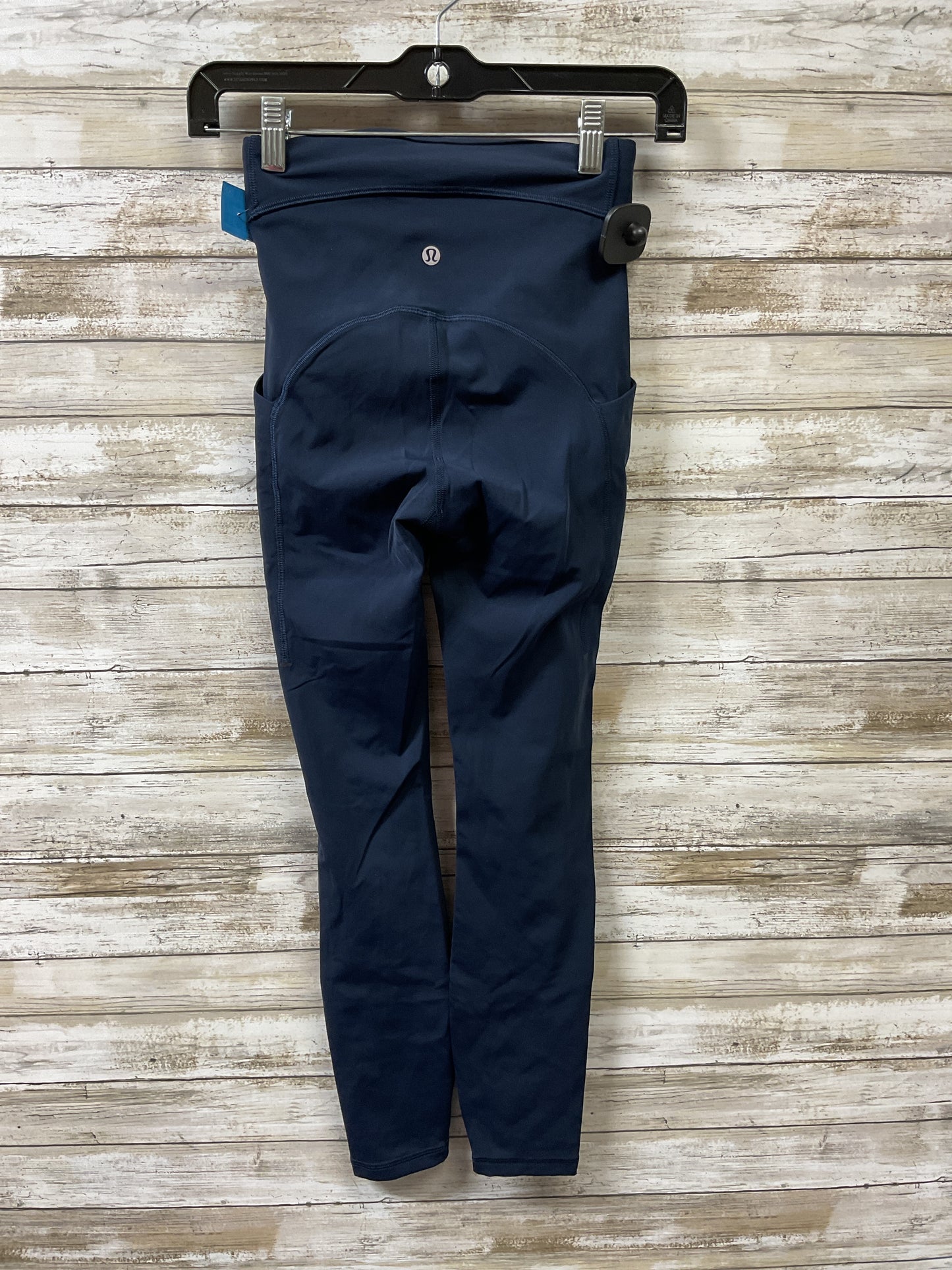Athletic Leggings By Lululemon In Navy, Size:2