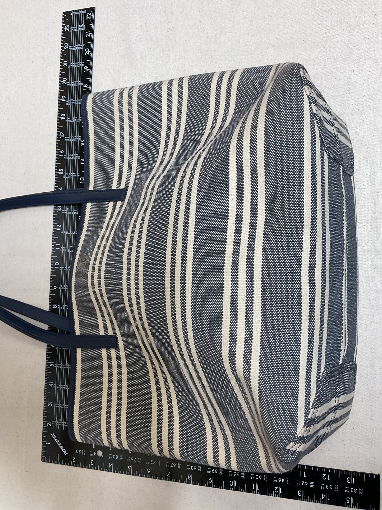 Handbag Designer By Kate Spade In Striped Pattern, Size:Large