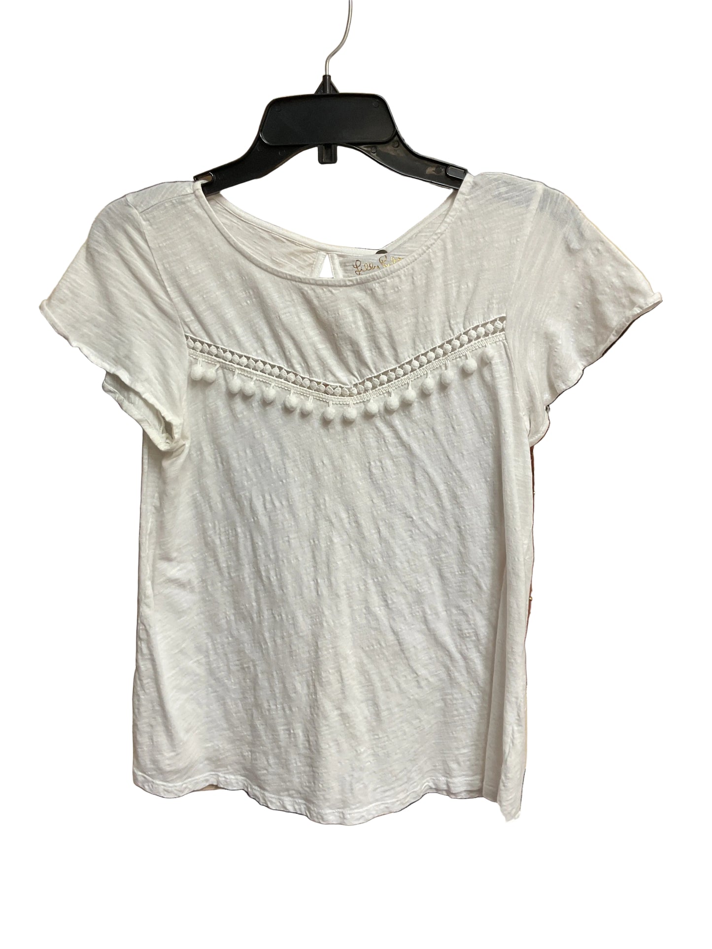 Top Ss Designer By Lilly Pulitzer In White, Size:S
