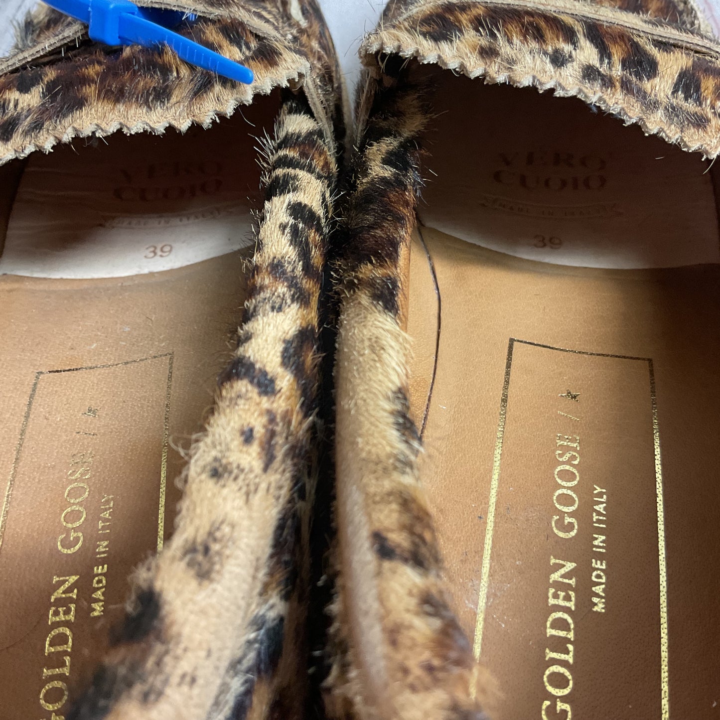 Shoes Luxury Designer By Golden Goose In Animal Print, Size: 39