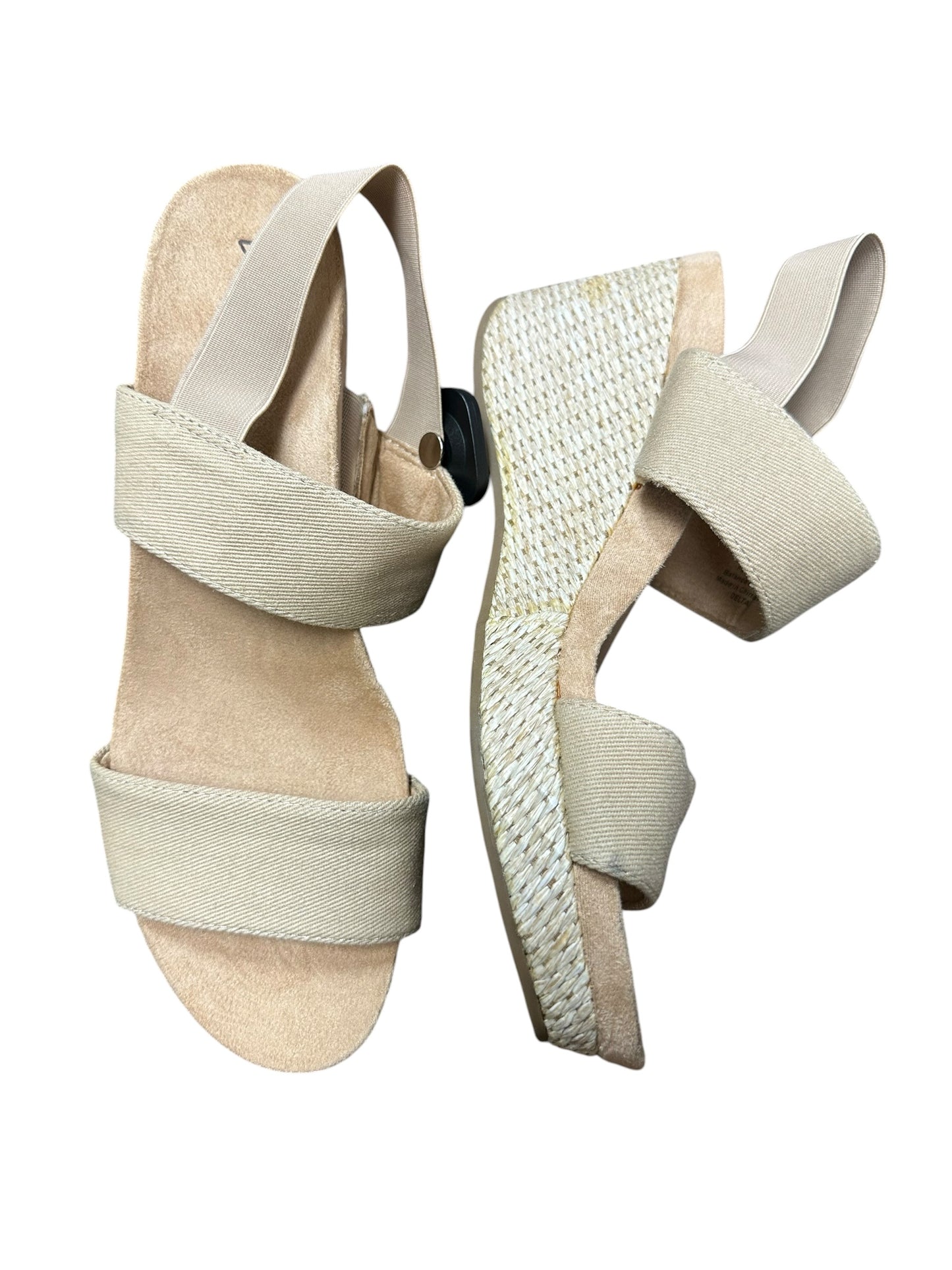 Sandals Heels Wedge By Life Stride In Beige, Size:10