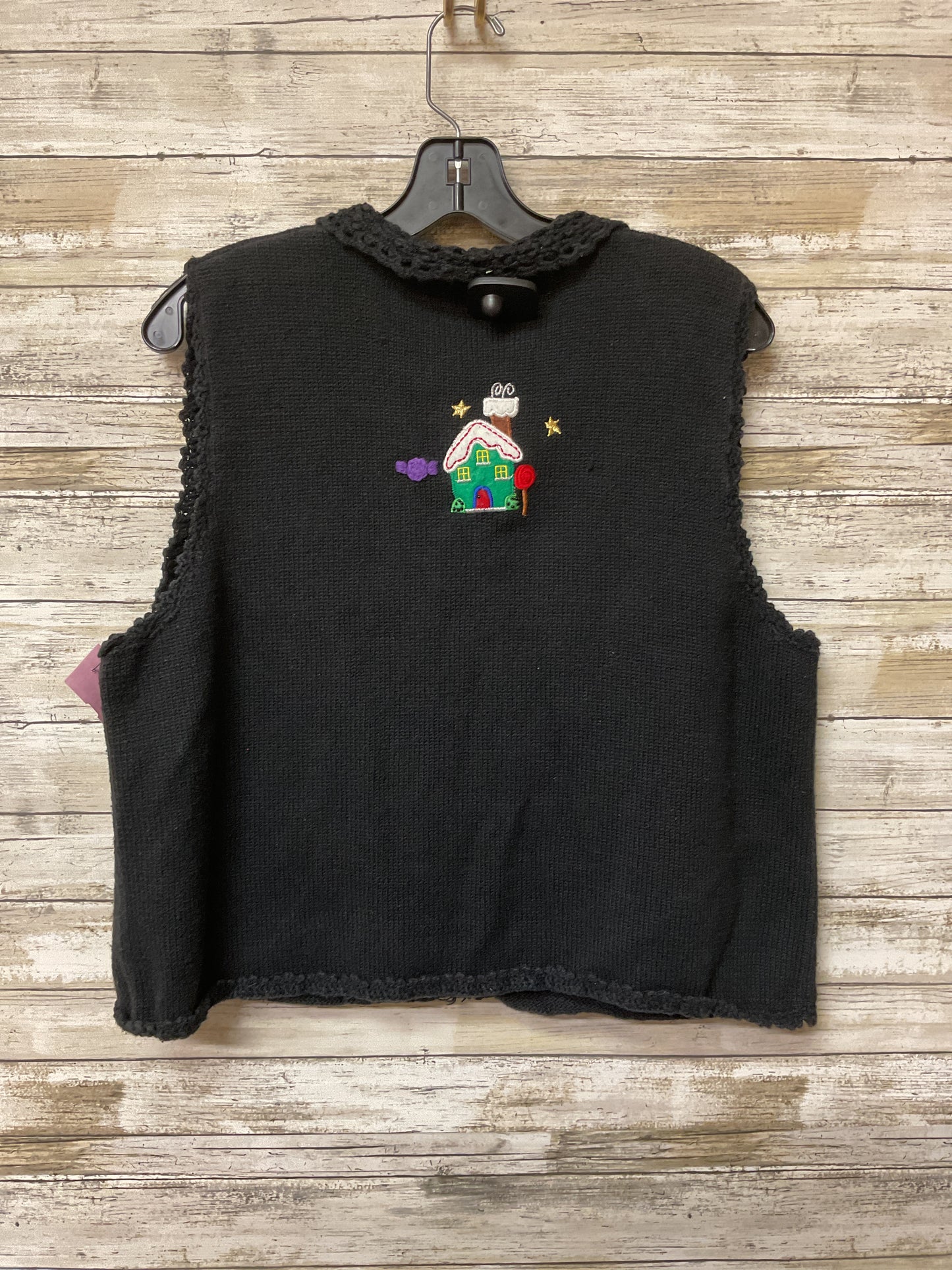 Vest Sweater By Chandler Hill In Black, Size:Xl