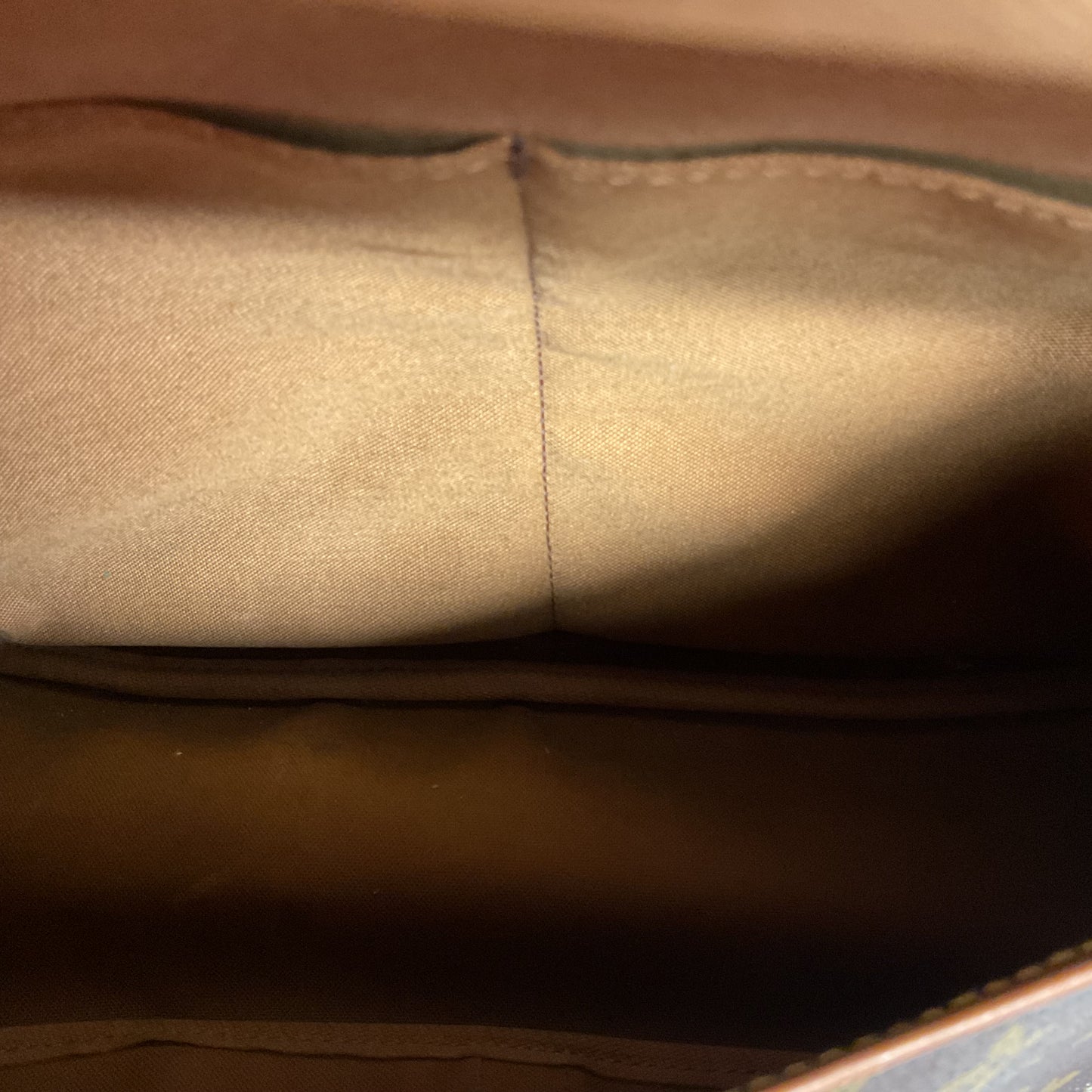 Handbag Luxury Designer By Louis Vuitton In Brown, Size:Large