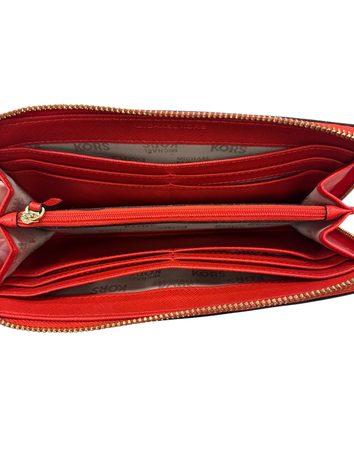 Wallet Designer By Michael Kors In Orange, Size:Large
