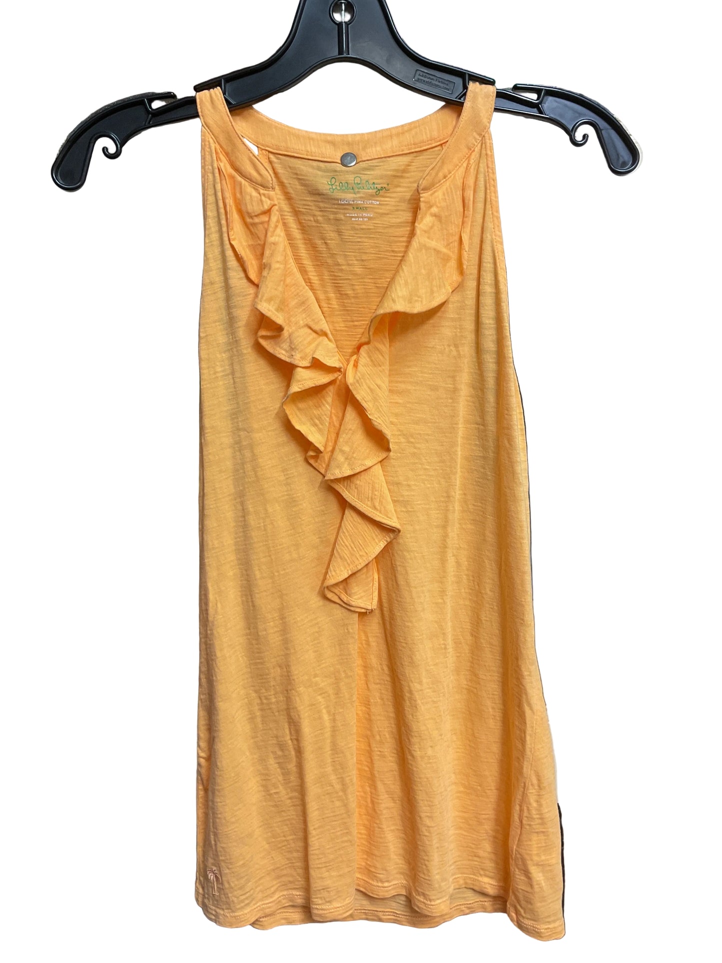 Top Sleeveless Designer By Lilly Pulitzer In Orange, Size:S