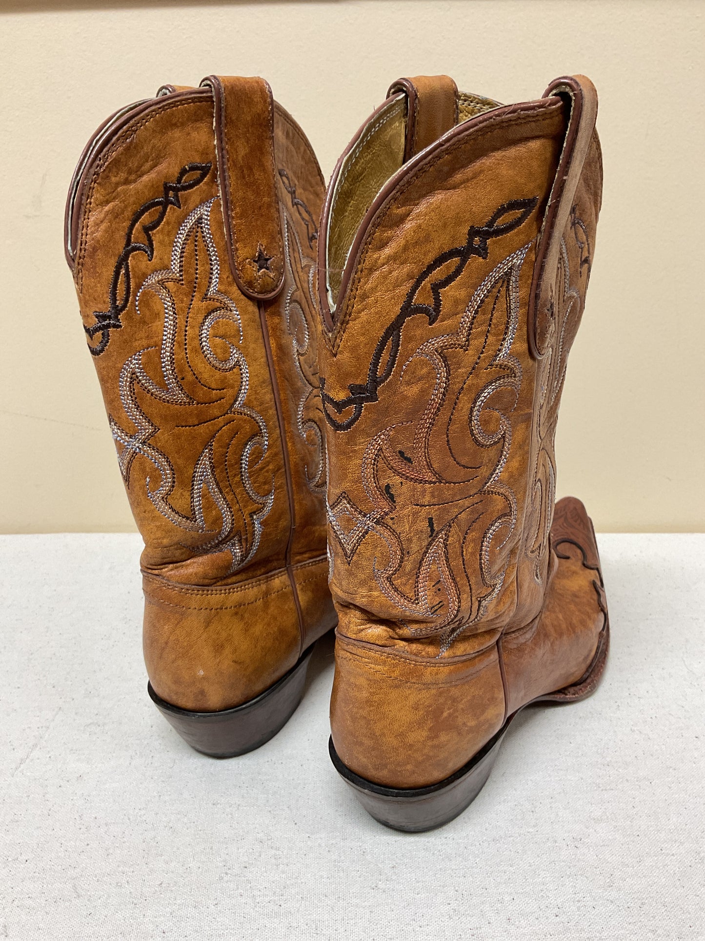Boots Western By Tony Lama In Brown, Size:7.5