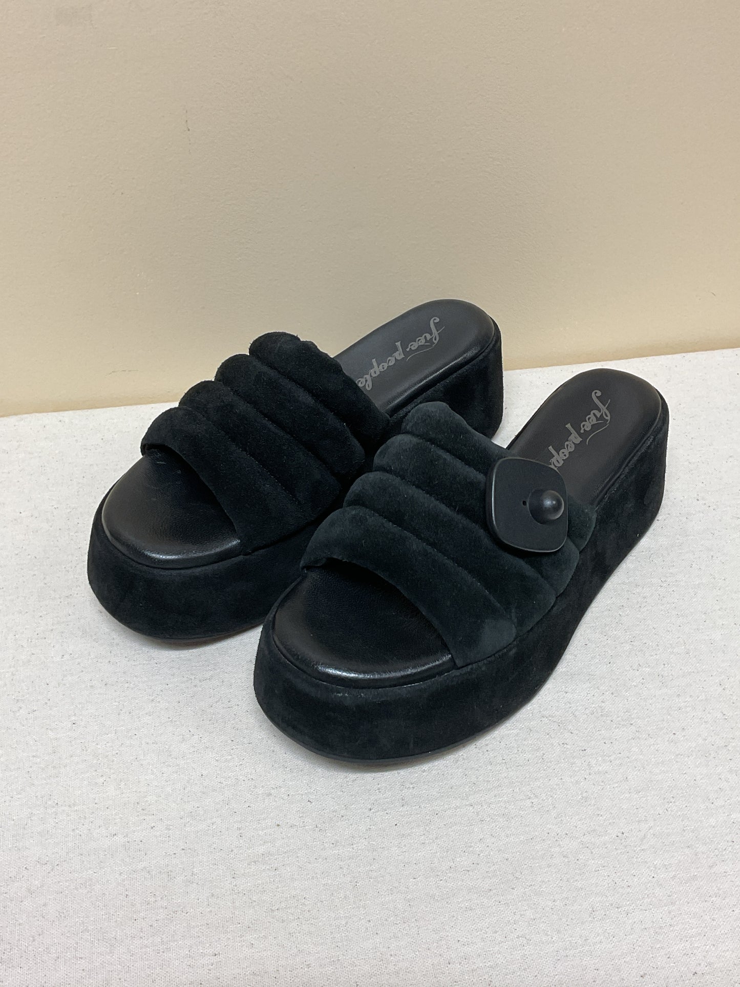 Sandals Heels Platform By Free People In Black, Size:9