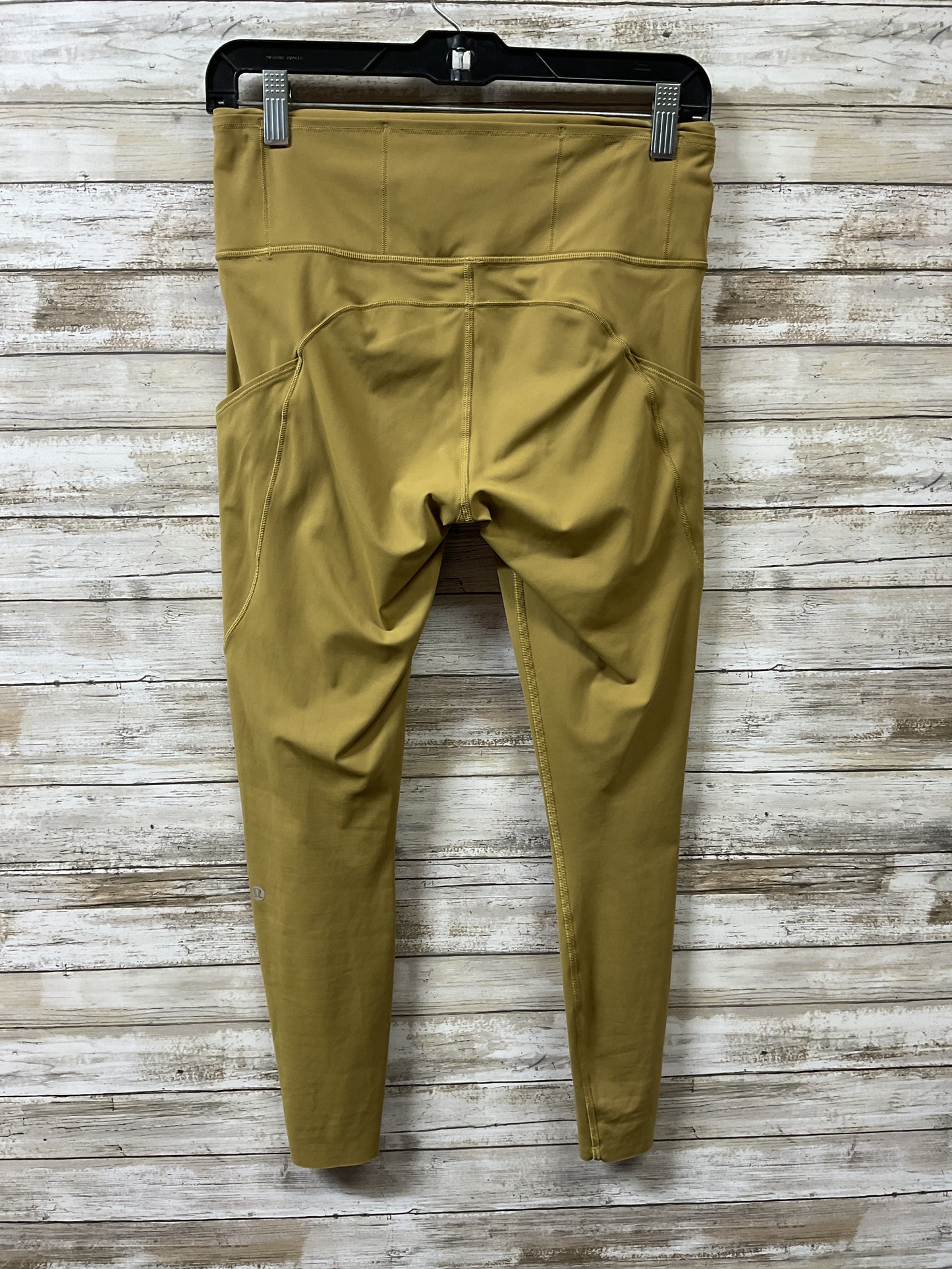 Athletic Leggings By Lululemon In Yellow, Size:8