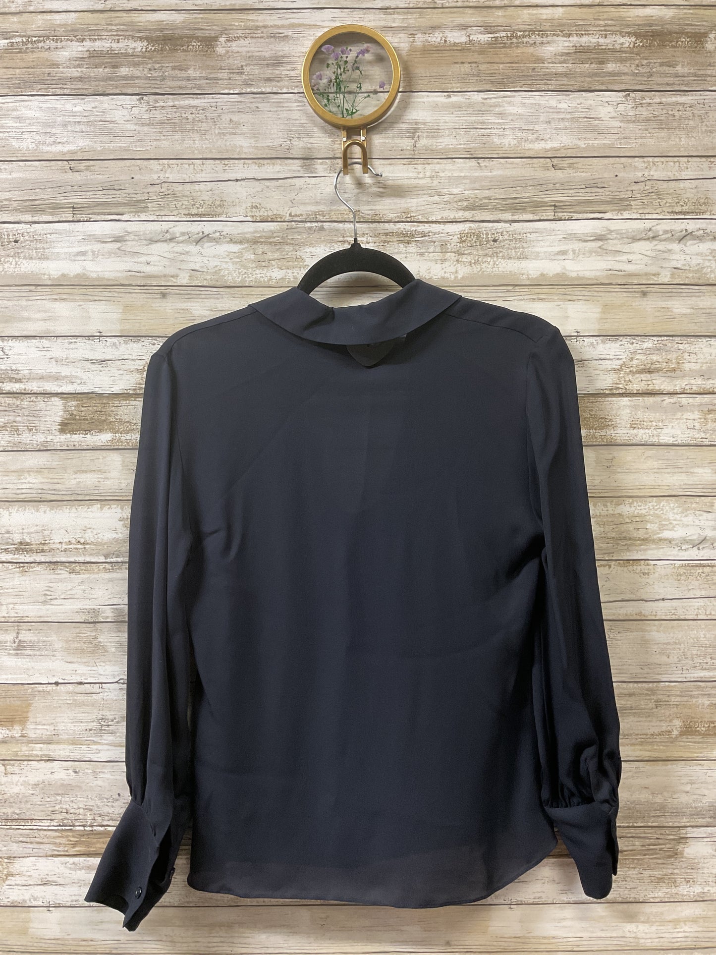 Blouse Ls By Nili Lotan In Navy, Size:Xs