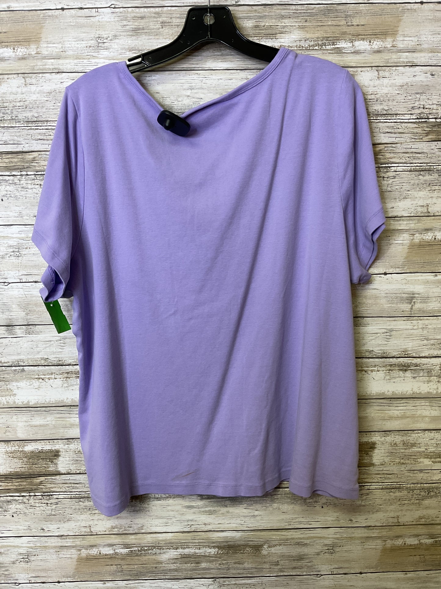 Top Ss Basic By Karen Scott In Purple, Size:3X
