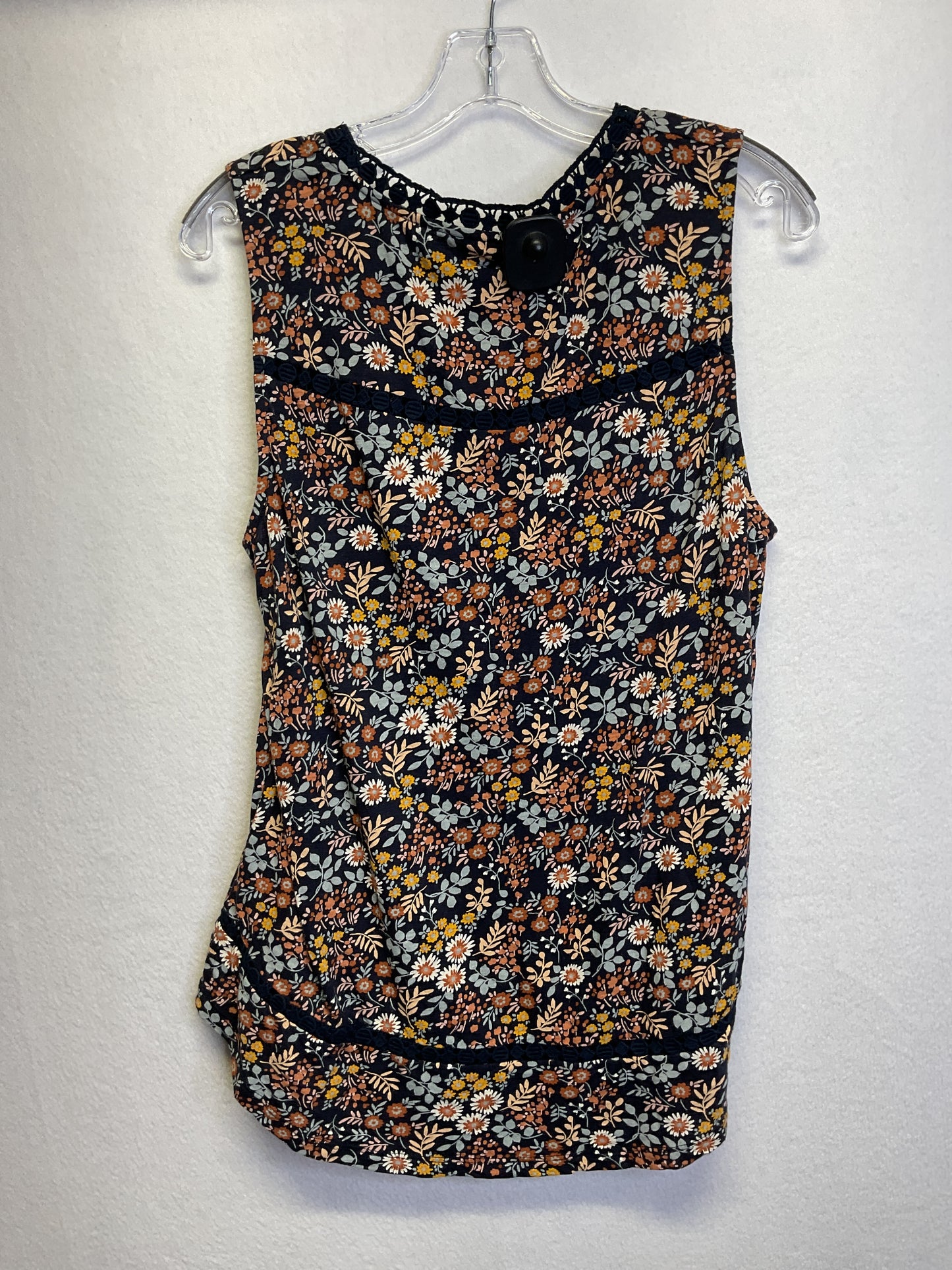 Top Sleeveless By Lucky Brand In Floral Print, Size:L