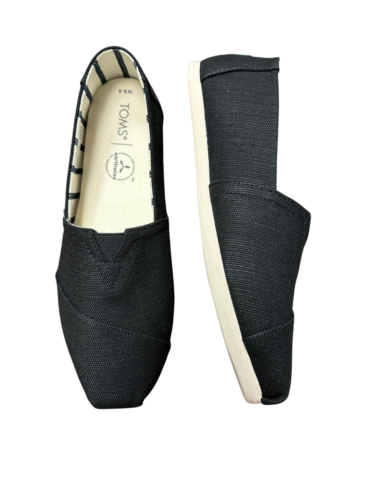 Shoes Flats By Toms In Black, Size:8.5