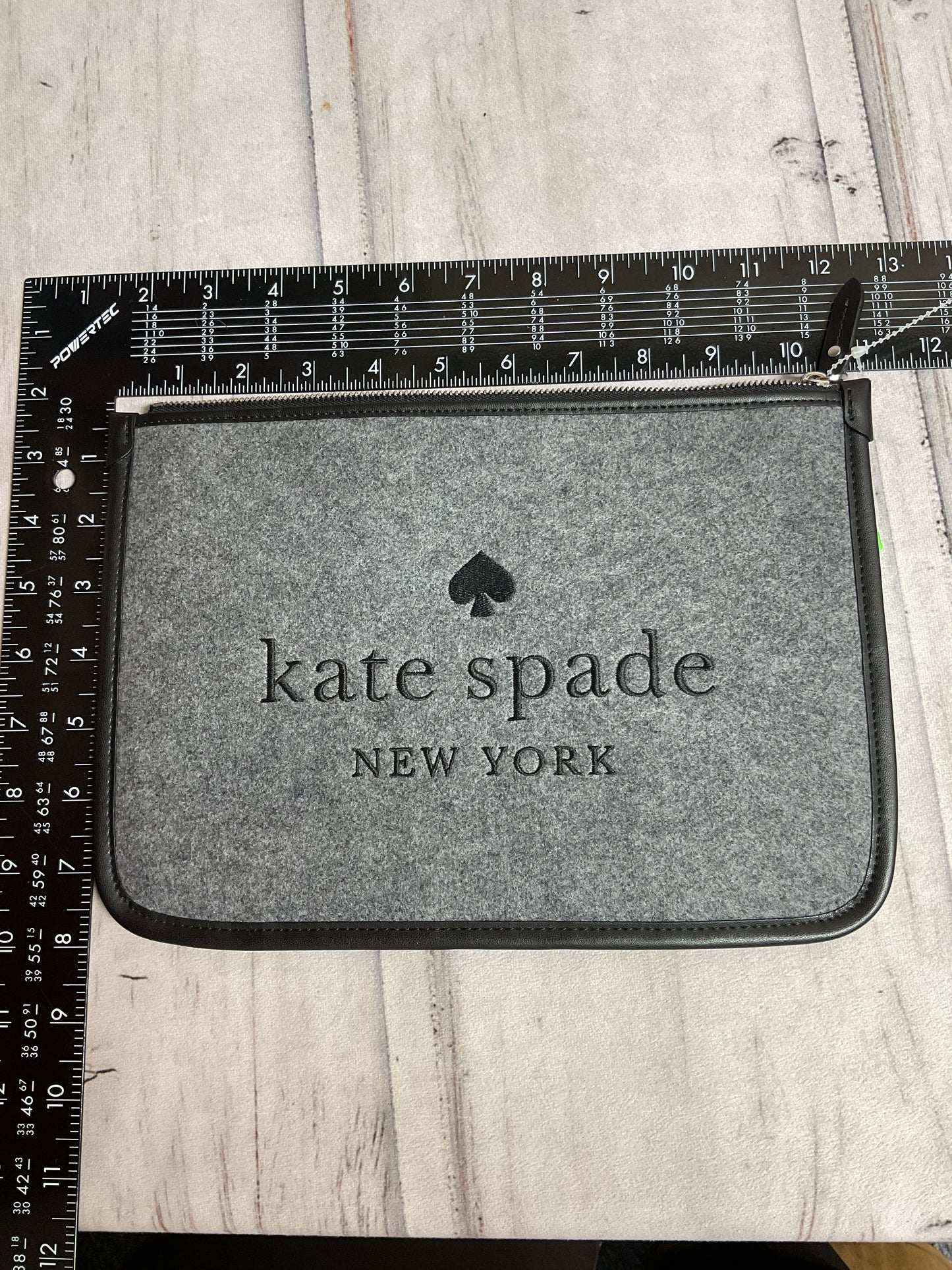 Makeup Bag Designer By Kate Spade In Grey, Size:Large