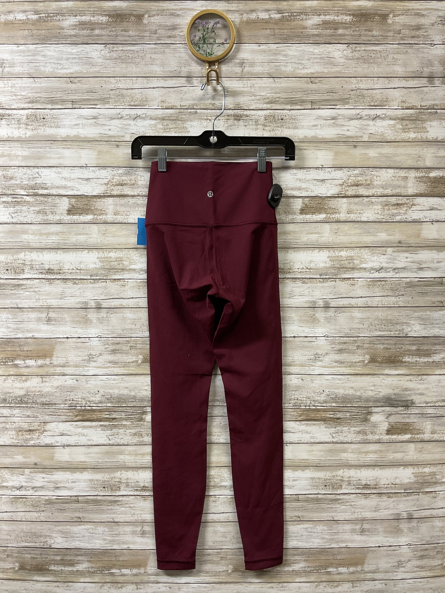 Athletic Leggings By Lululemon In Maroon, Size:4