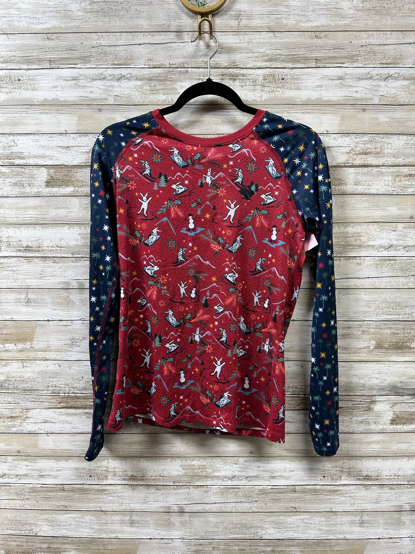 Athletic Top Ls Crewneck By Rabbit In Blue & Red, Size:M