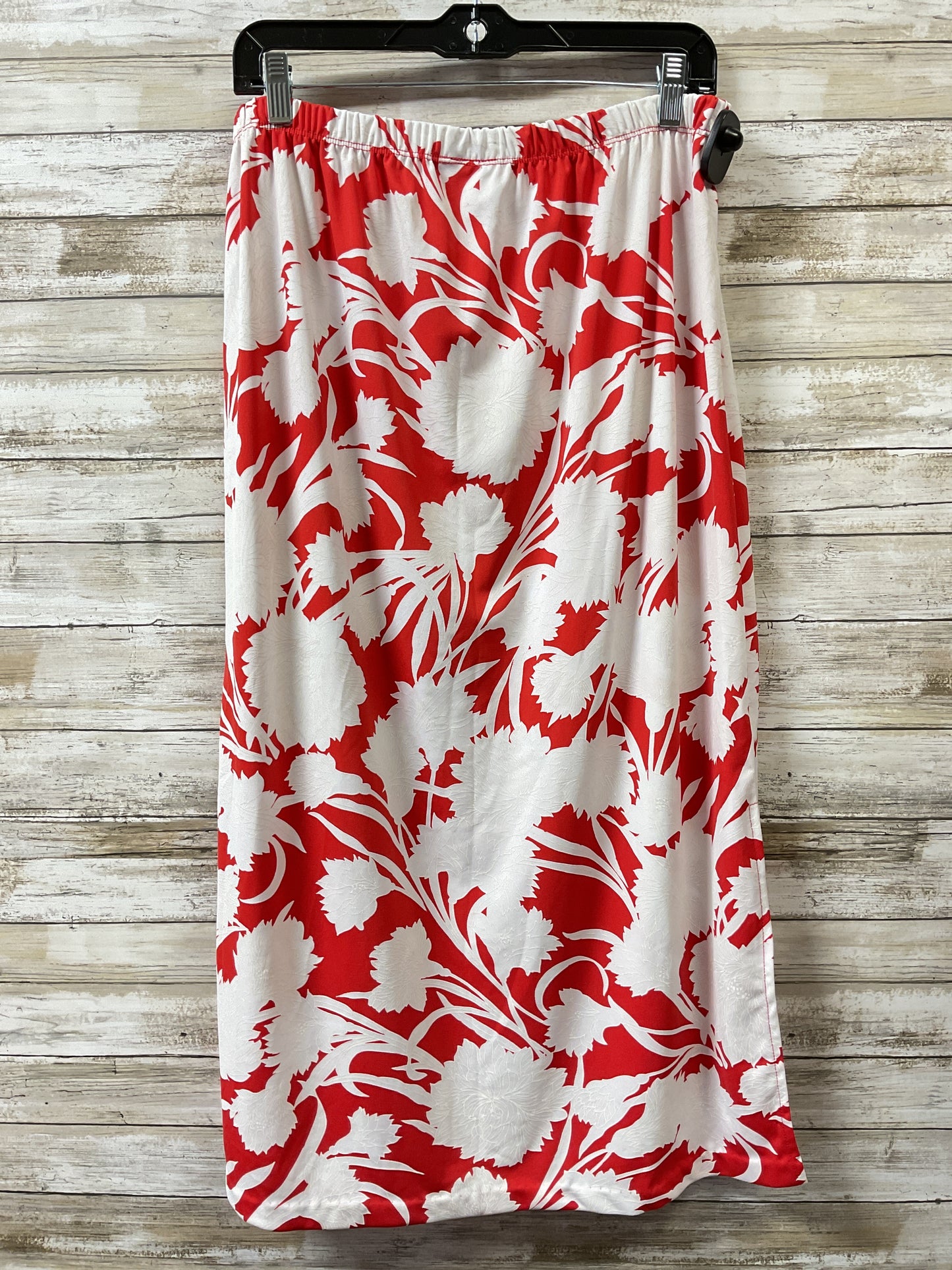 Skirt Set 2Pc By Emme In Red & White, Size:1X