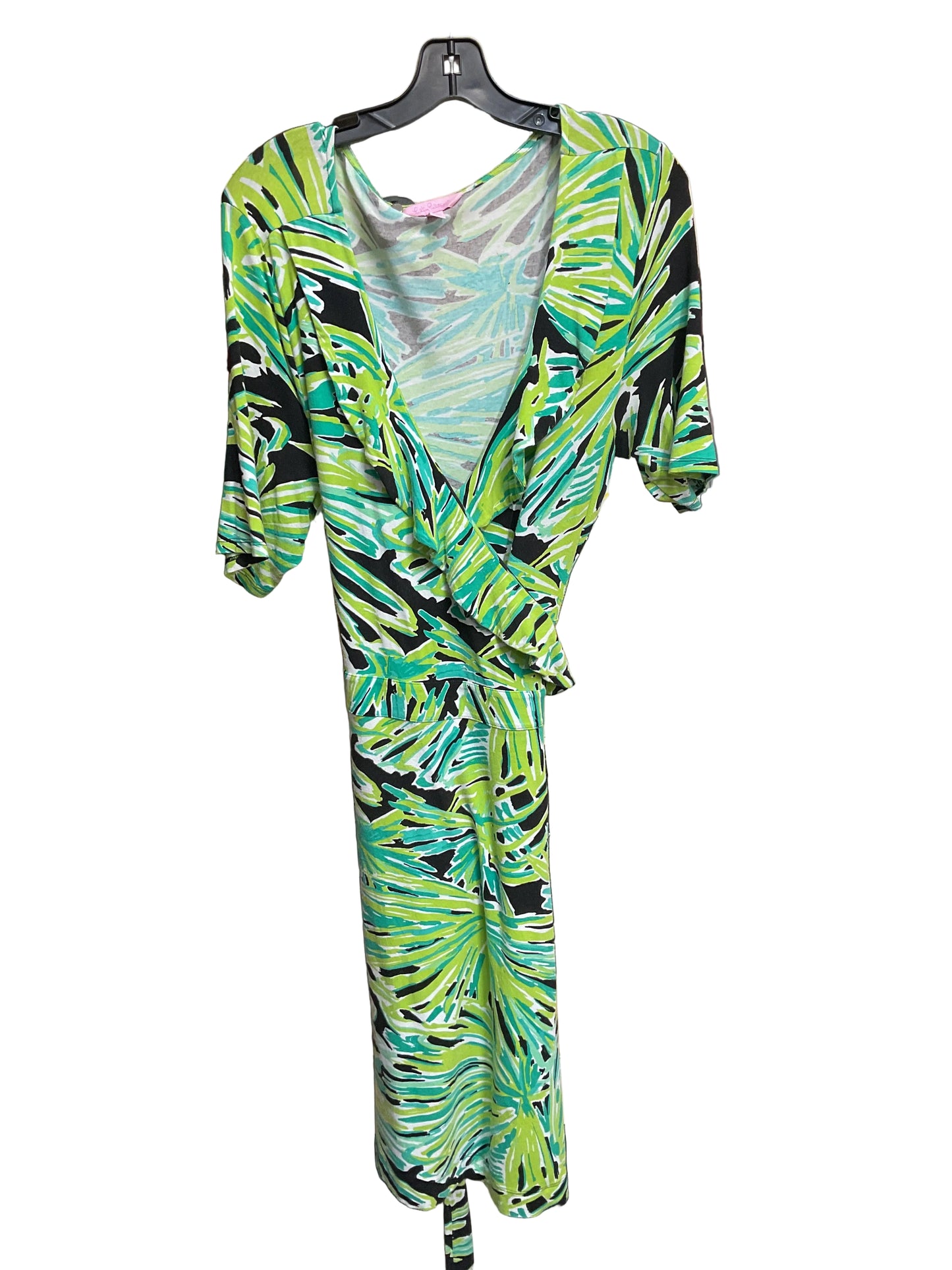 Dress Designer By Lilly Pulitzer In Black & Green, Size:Xl
