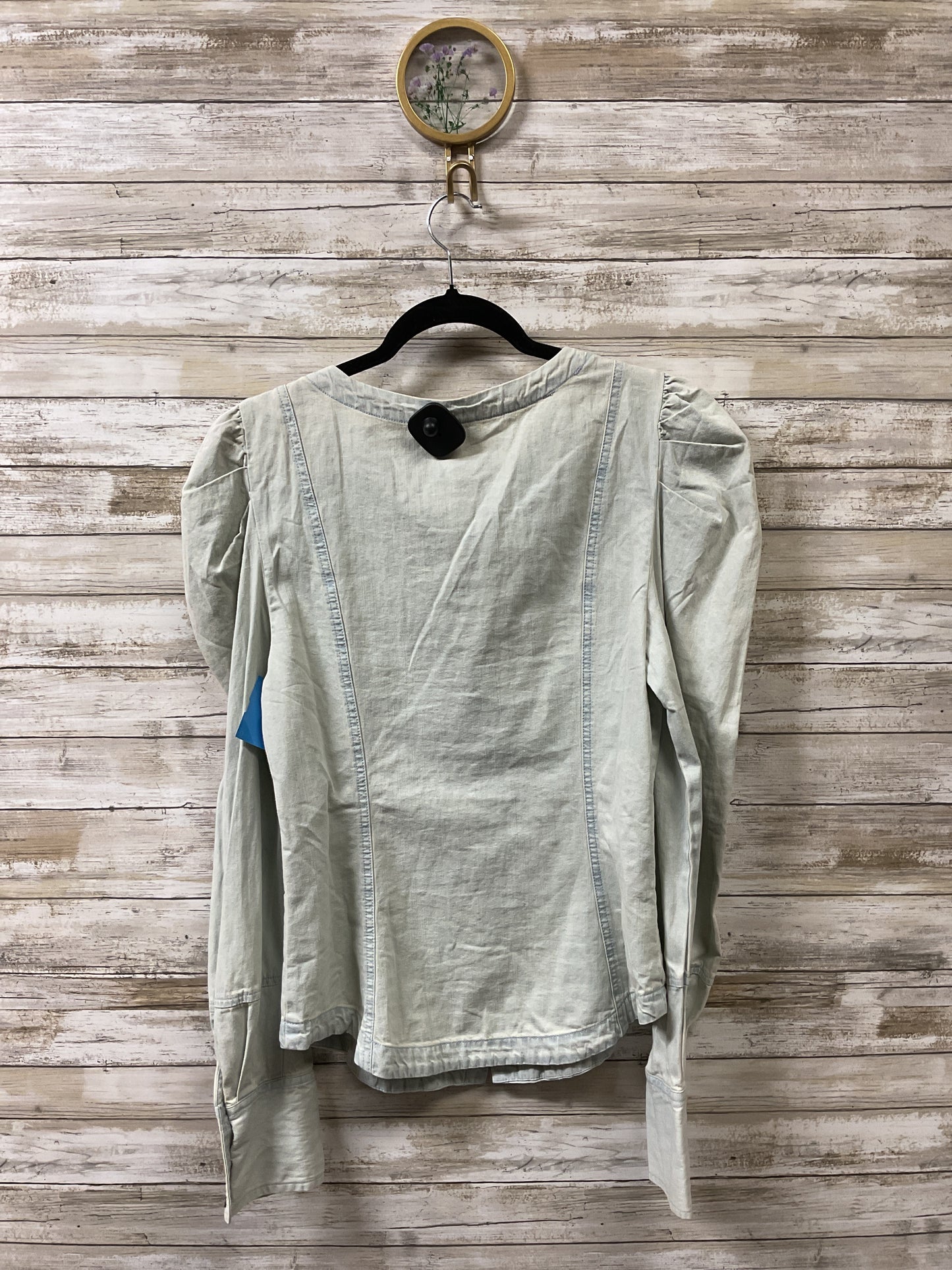 Blouse Ls By Free People In Blue, Size:M