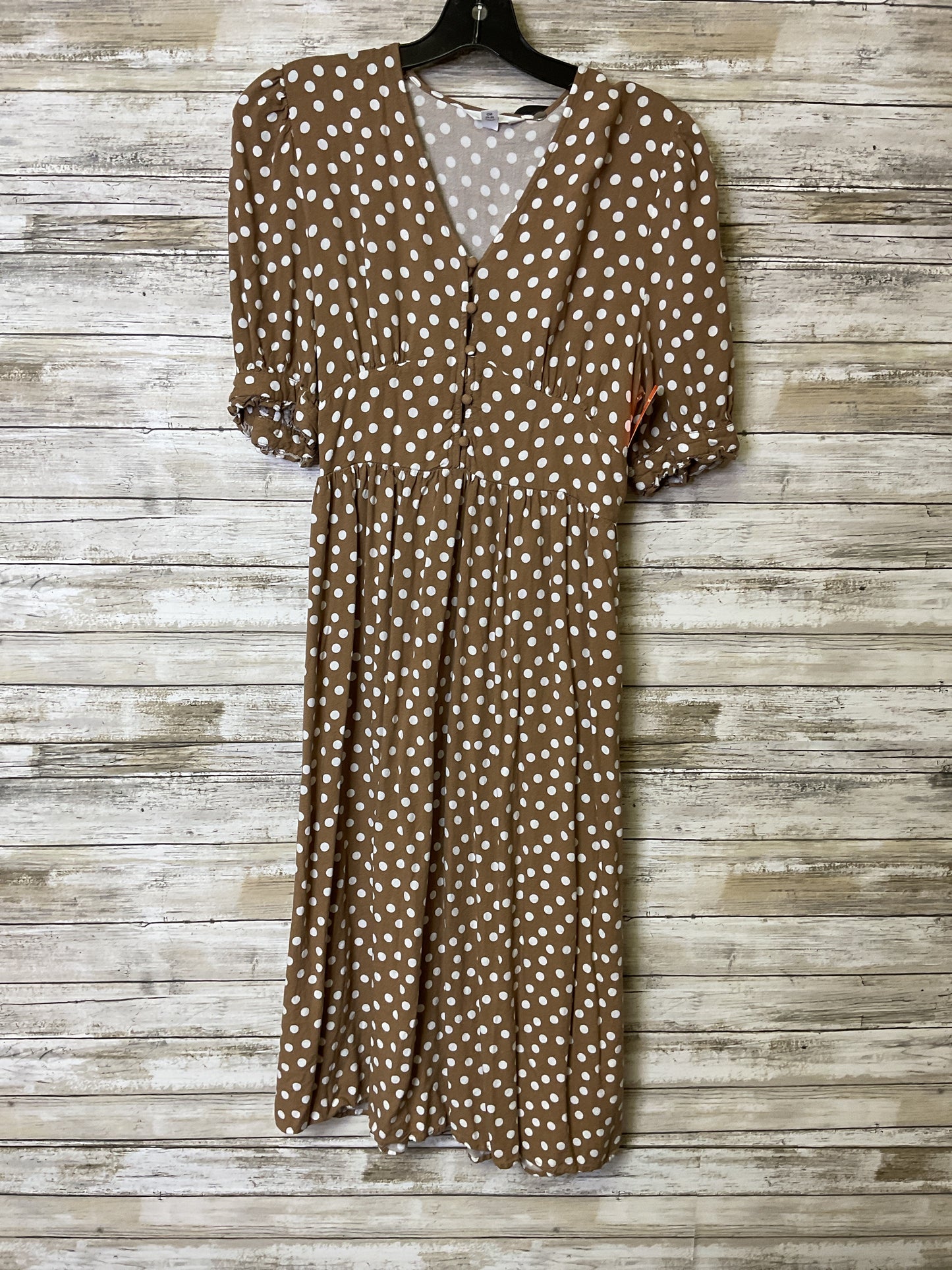 Dress Casual Midi By Time And Tru In Polkadot Pattern, Size:S