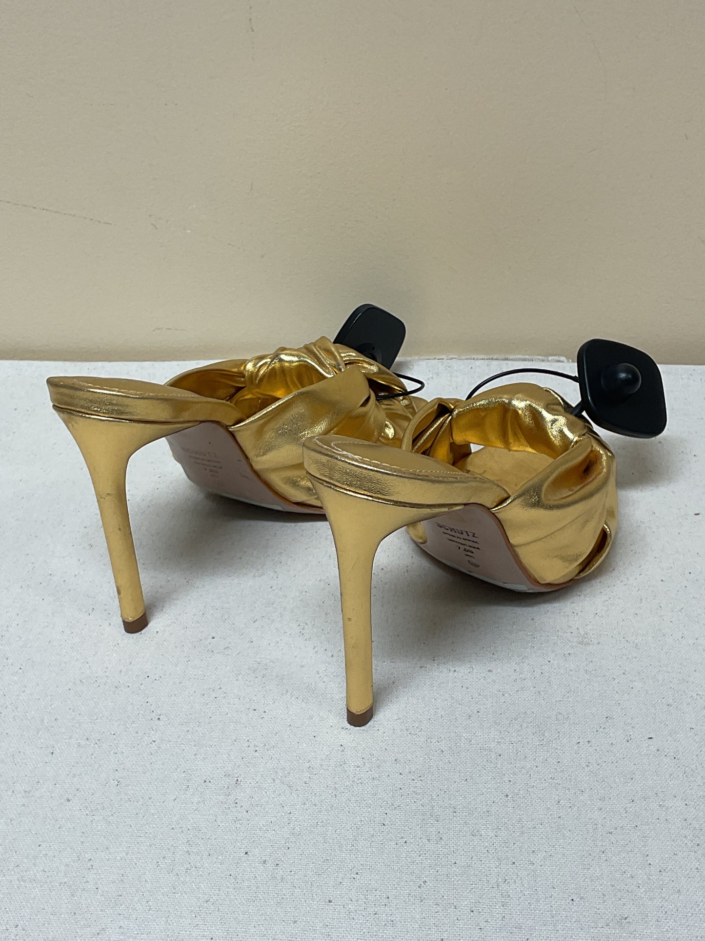 Shoes Heels Stiletto By Schutz In Gold, Size:7.5