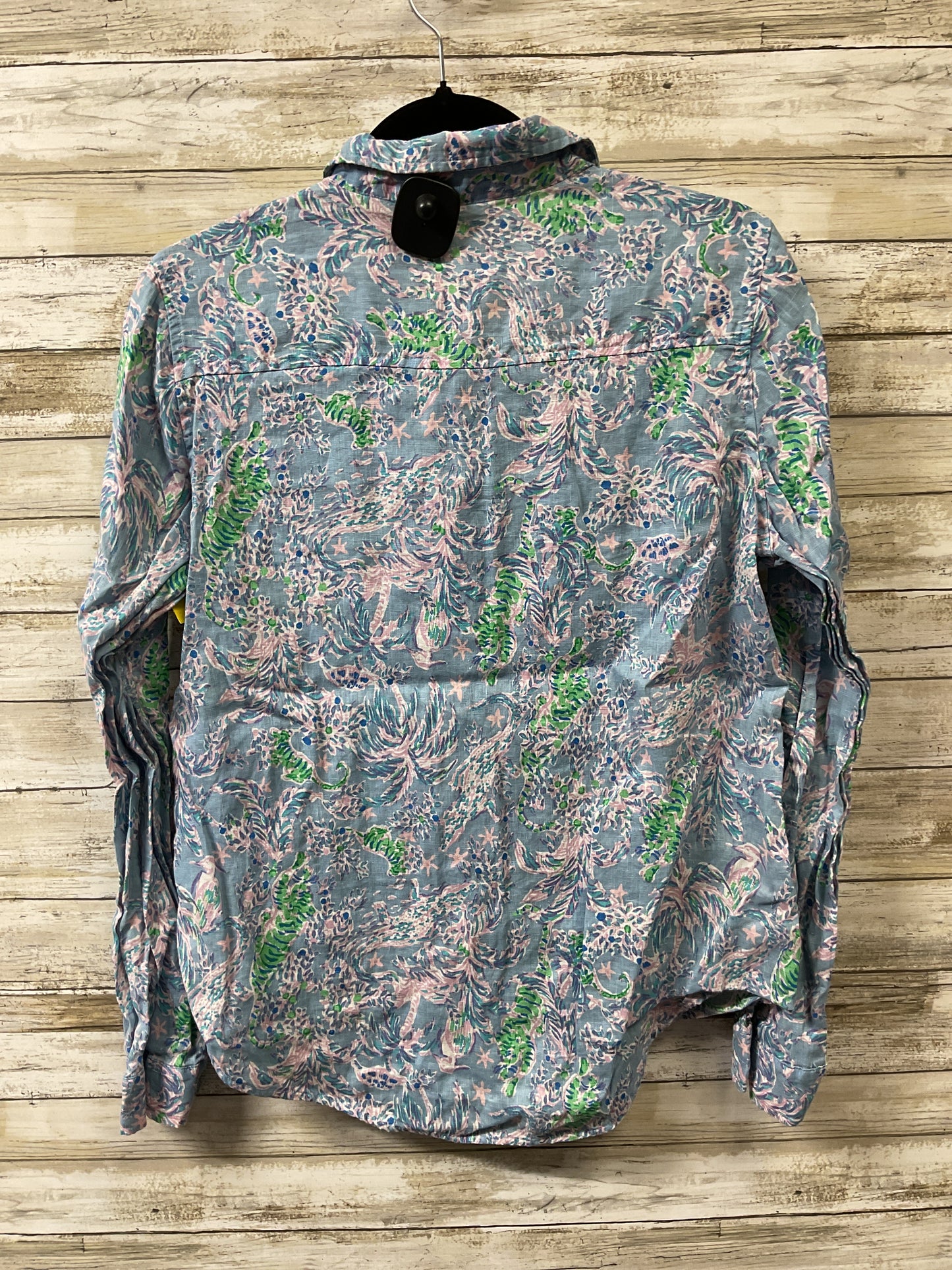 Top Ls Designer By Lilly Pulitzer In Blue & Green, Size:M