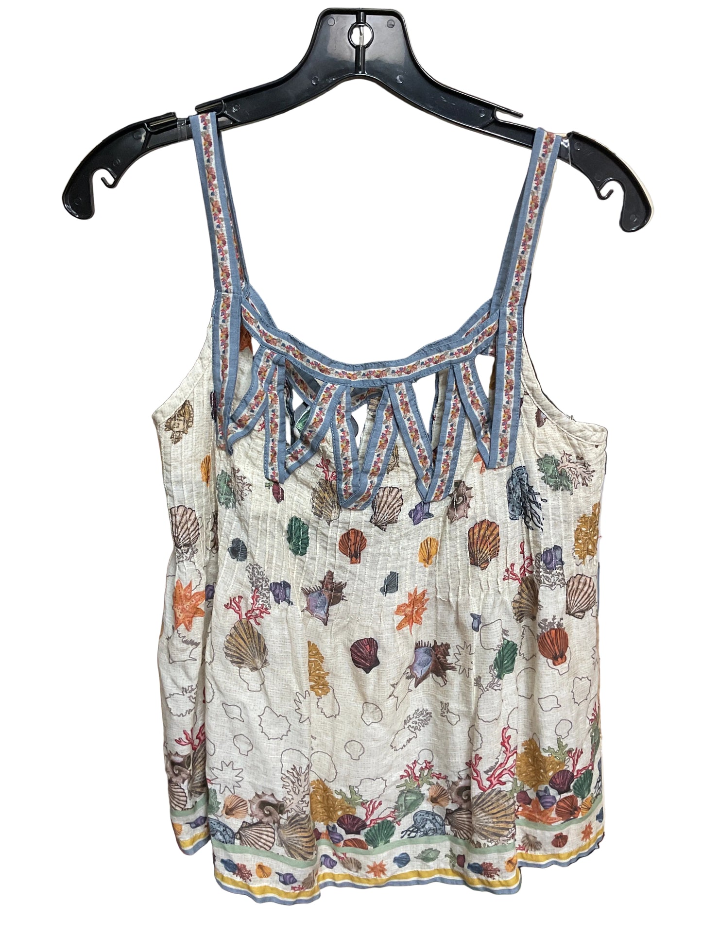 Top Sleeveless By Anthropologie In Cream, Size:M