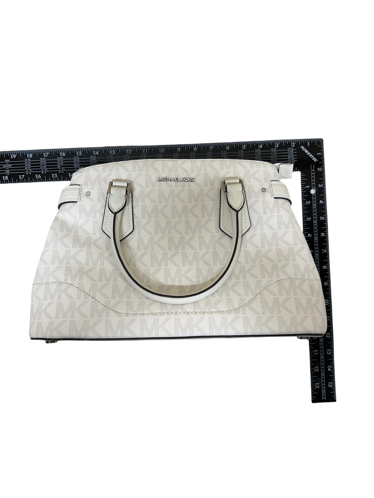 Handbag Designer By Michael Kors In White, Size:Large