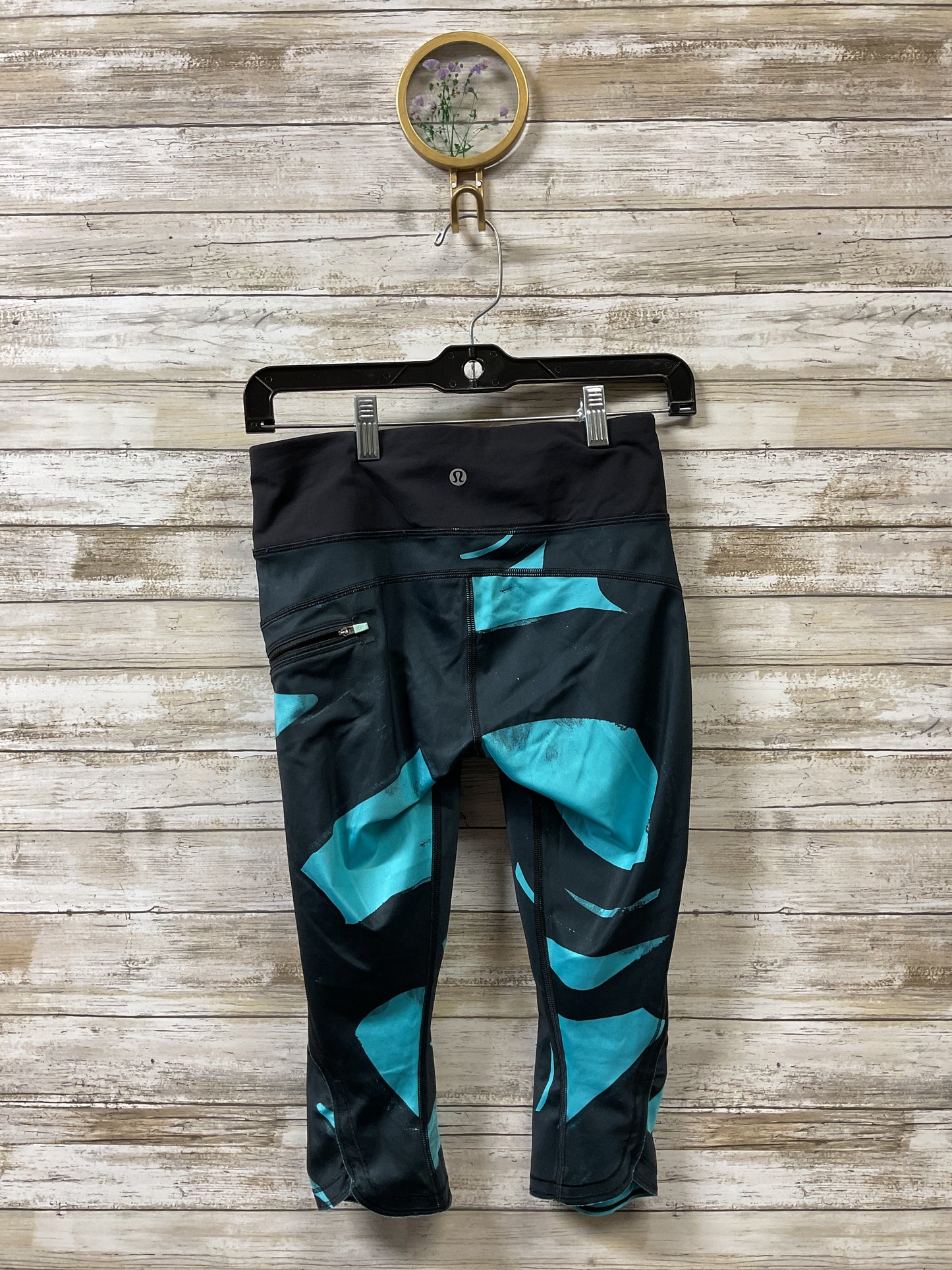 Athletic Leggings By Lululemon In Teal, Size:4