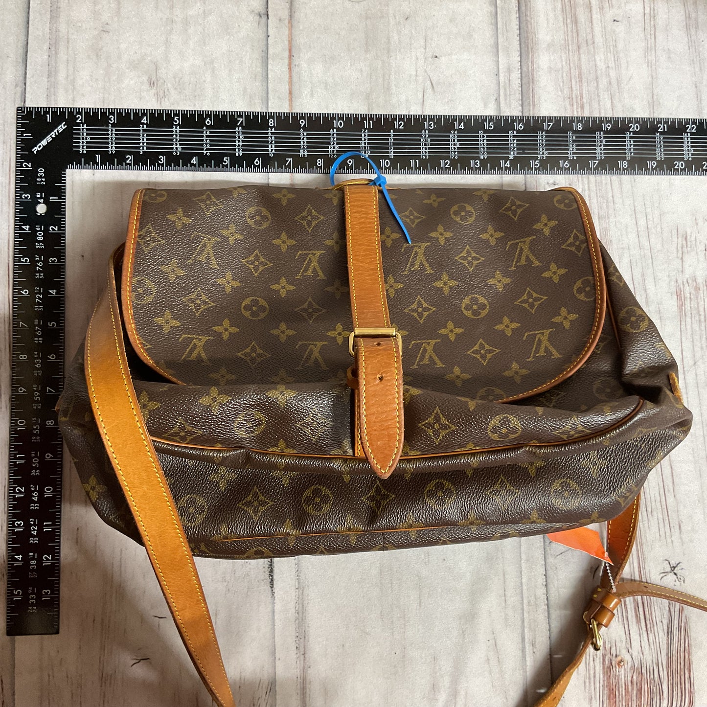 Handbag Luxury Designer By Louis Vuitton In Brown, Size:Large
