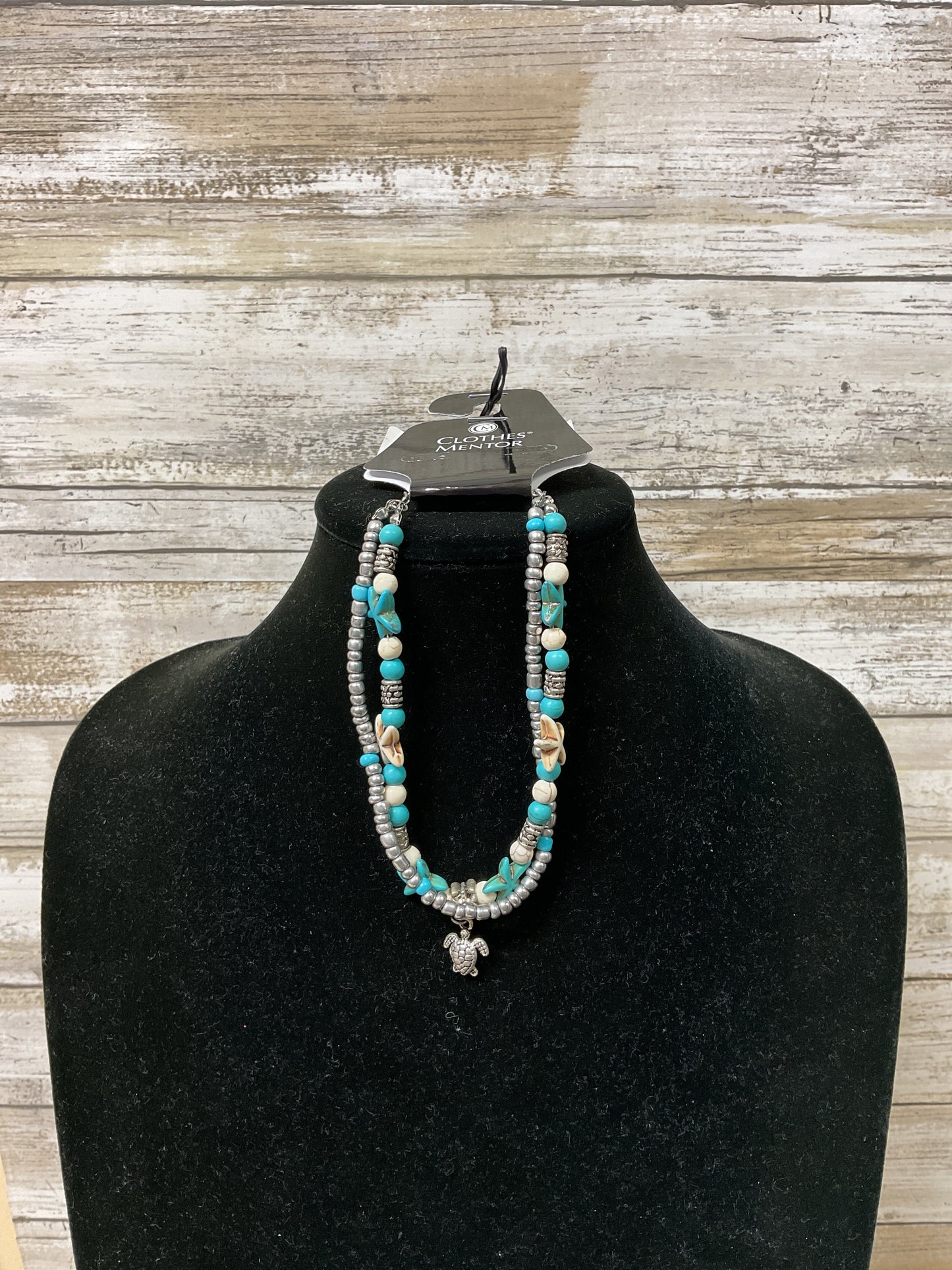 Anklet By Clothes Mentor In Blue & Silver