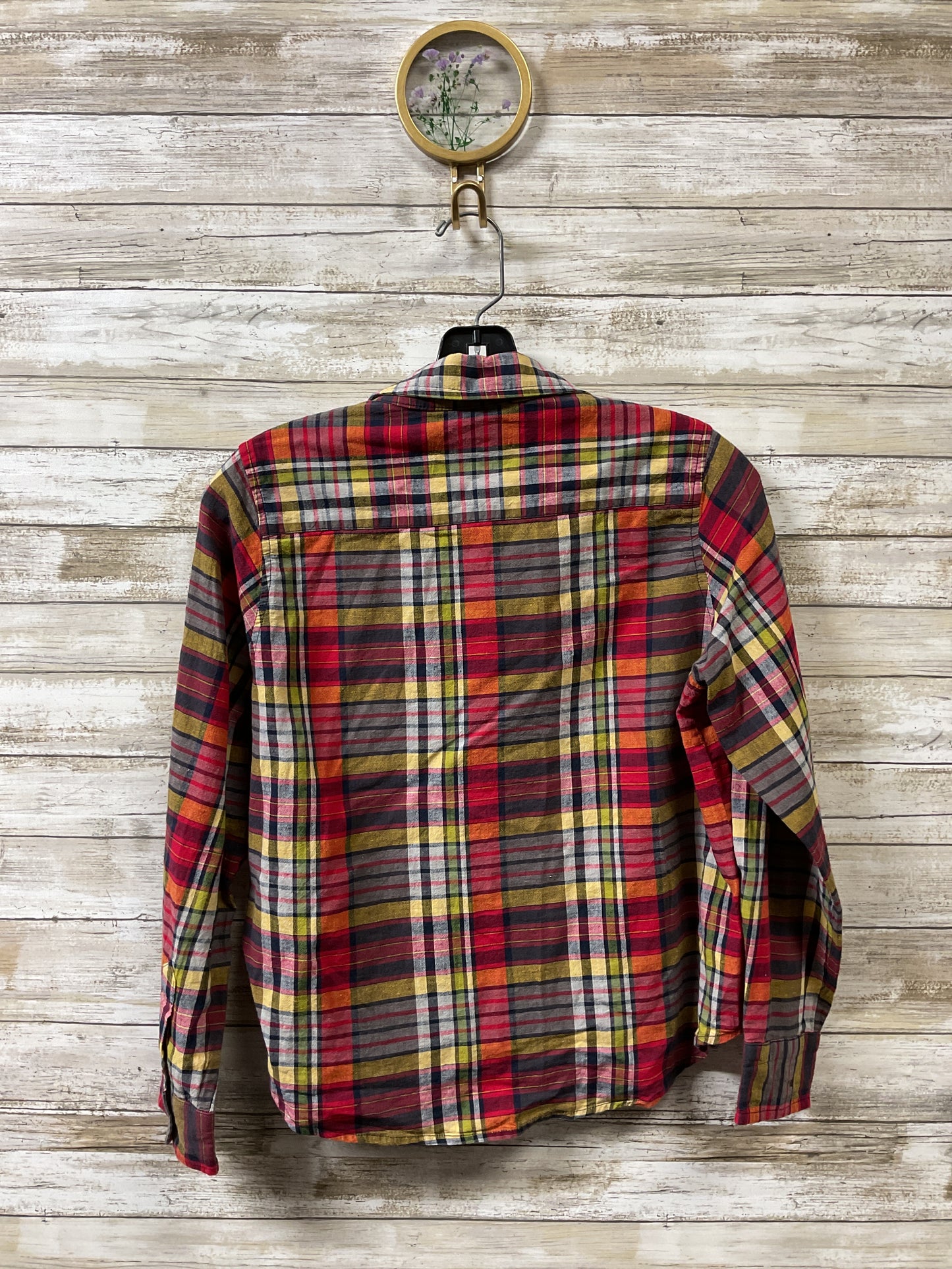 Top Ls By The Great. In Plaid Pattern, Size:Xs