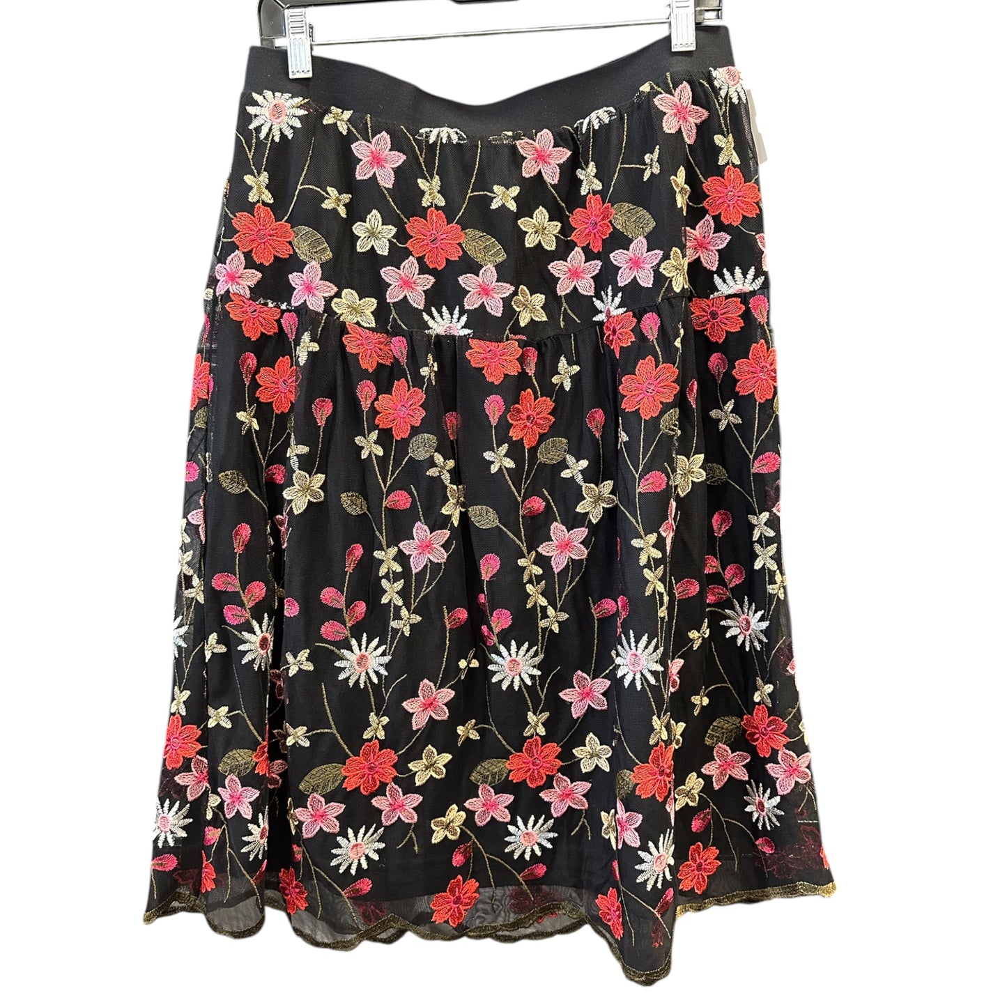 Skirt Midi By Linea By Louis Dellolio In Floral Print, Size:M