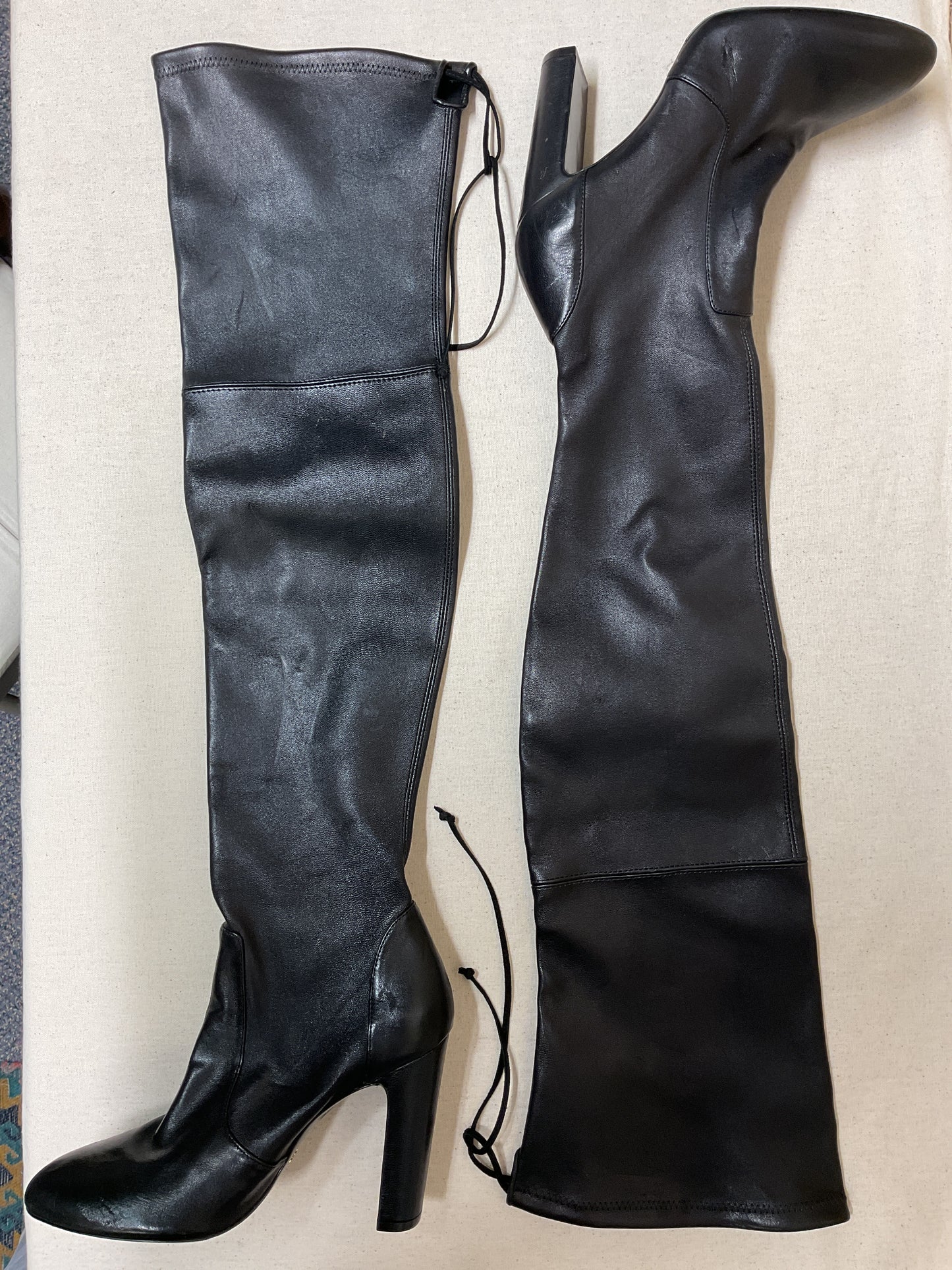 Boots Designer By Stuart Weitzman In Black, Size:9