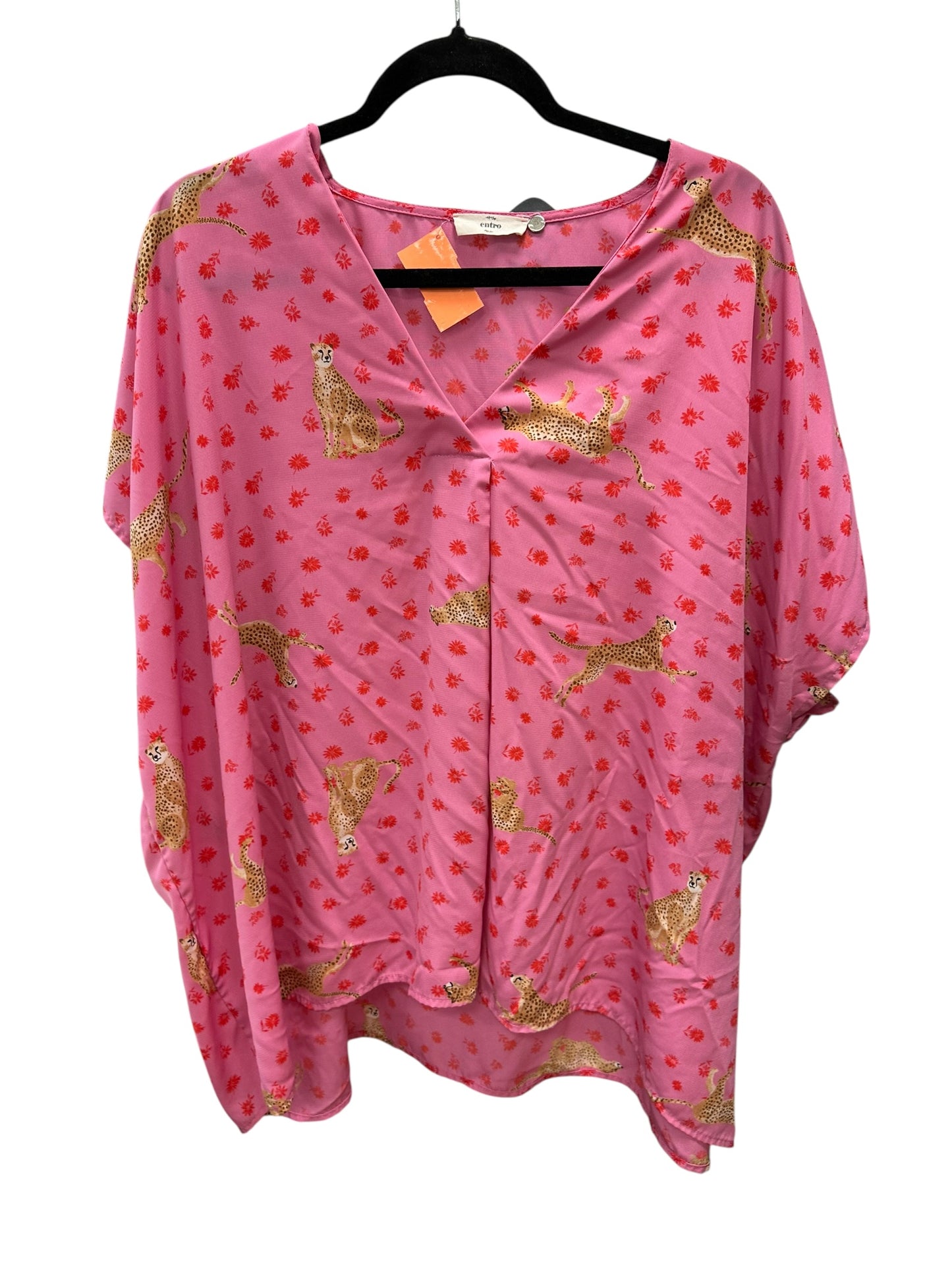 Top Ss By Entro In Pink & Red, Size:L