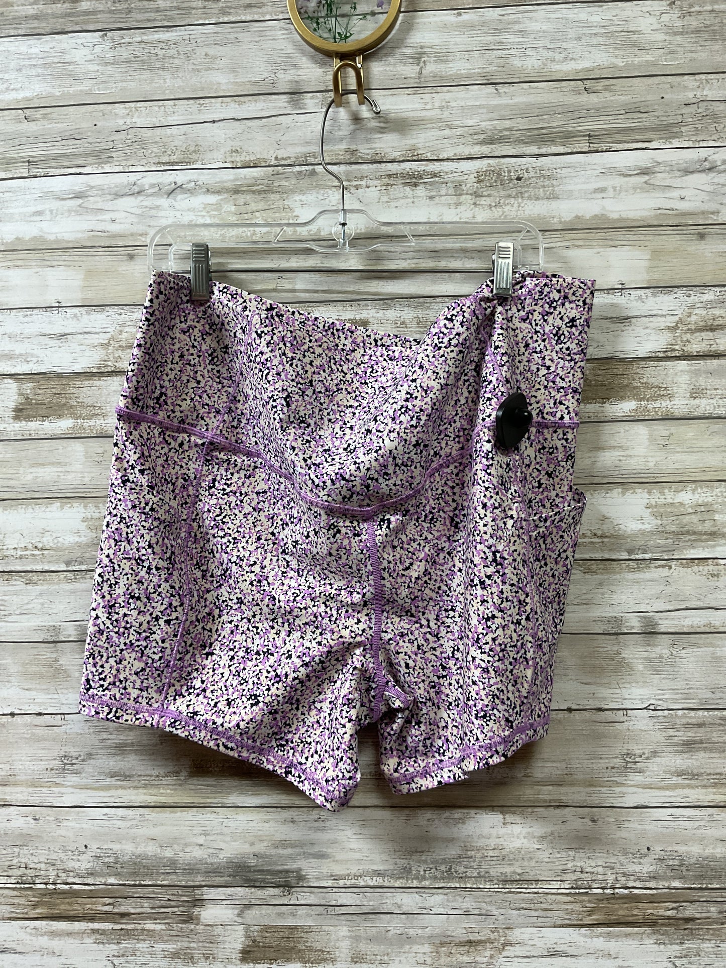Athletic Shorts By Athleta In Purple & White, Size:2X