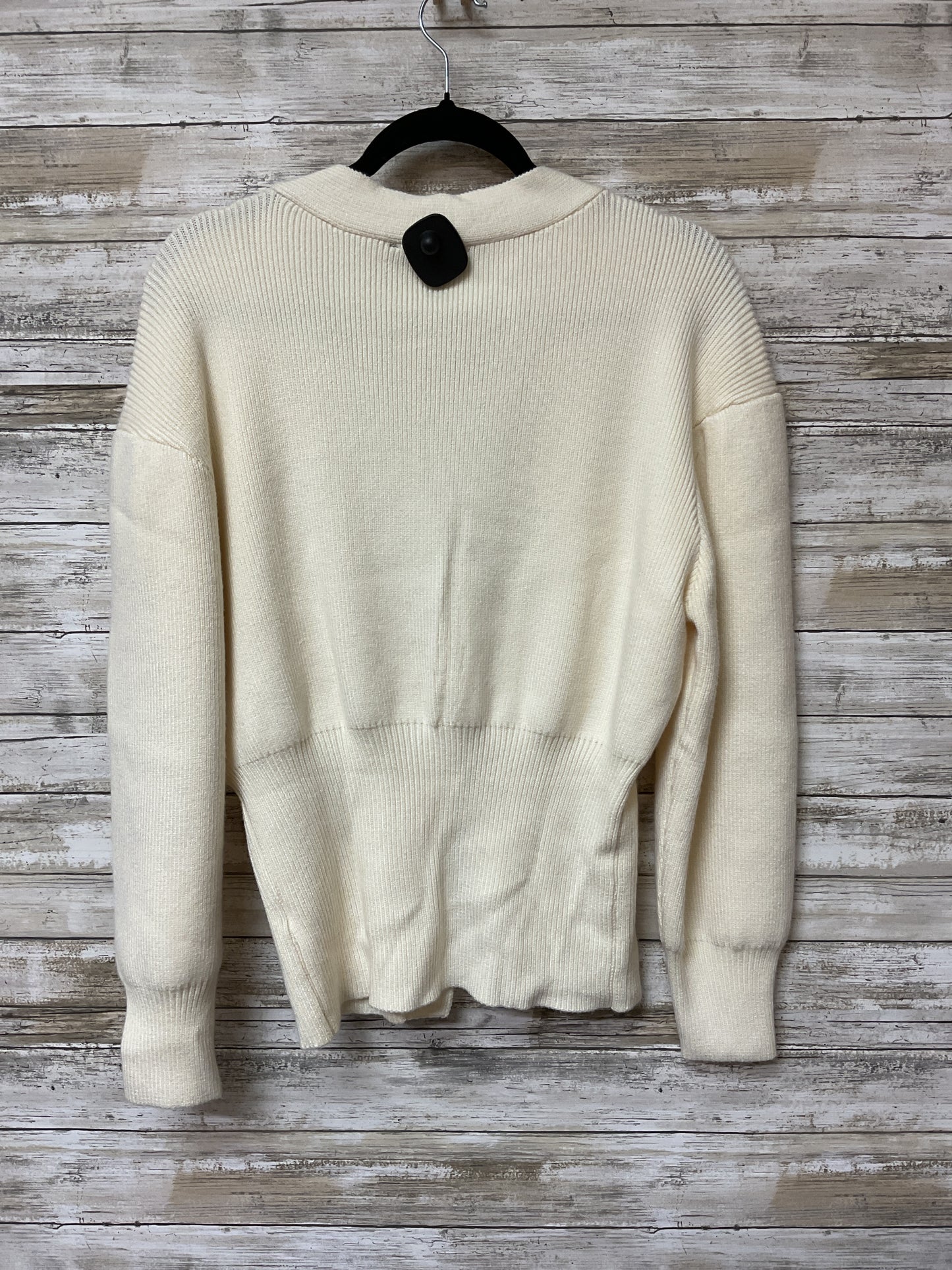 Sweater Cardigan By Fore In Cream, Size:L